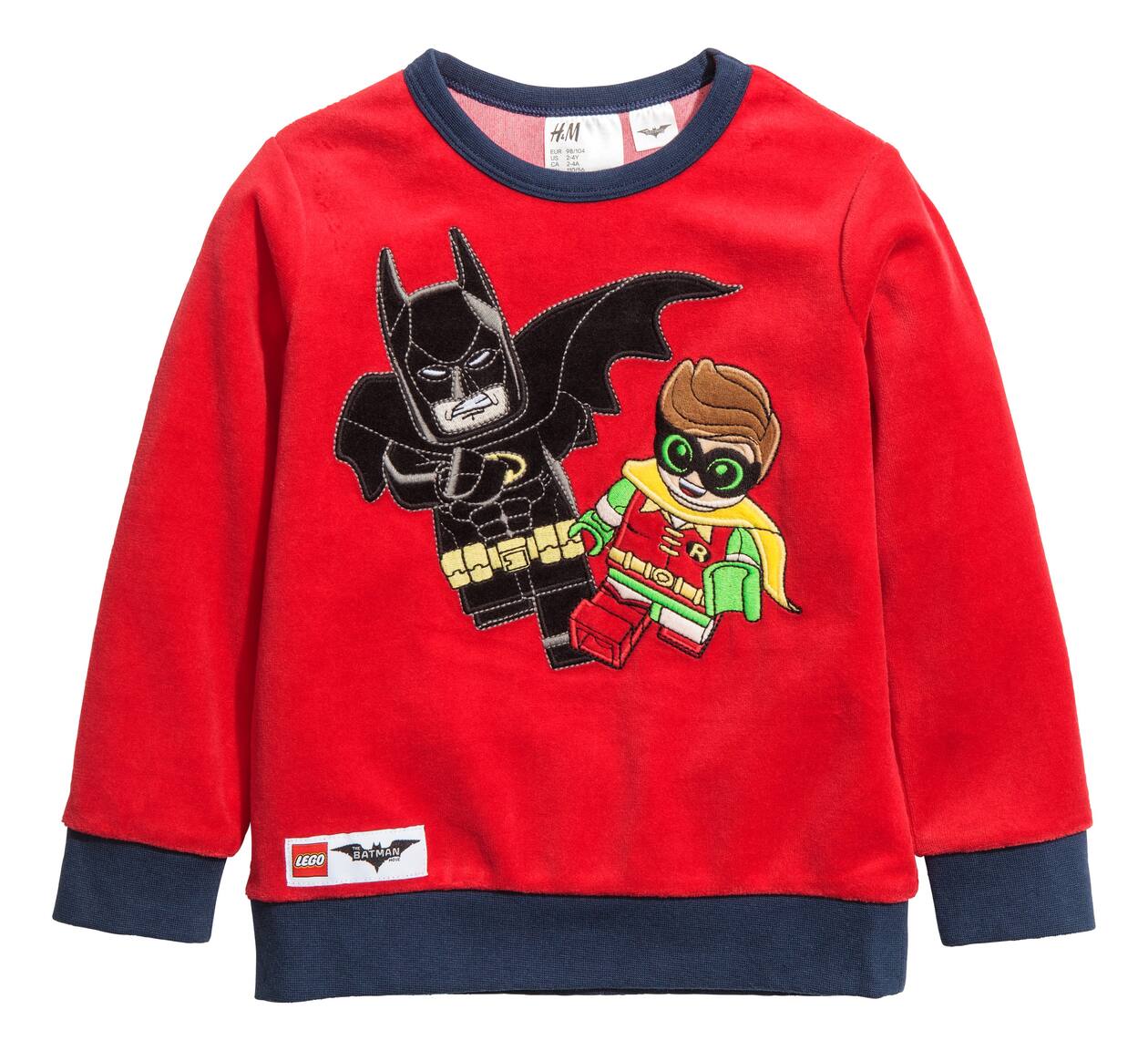 Hm Batman Pyjamas Velour pyjamas - Red/Batman - Kids | H&M GB