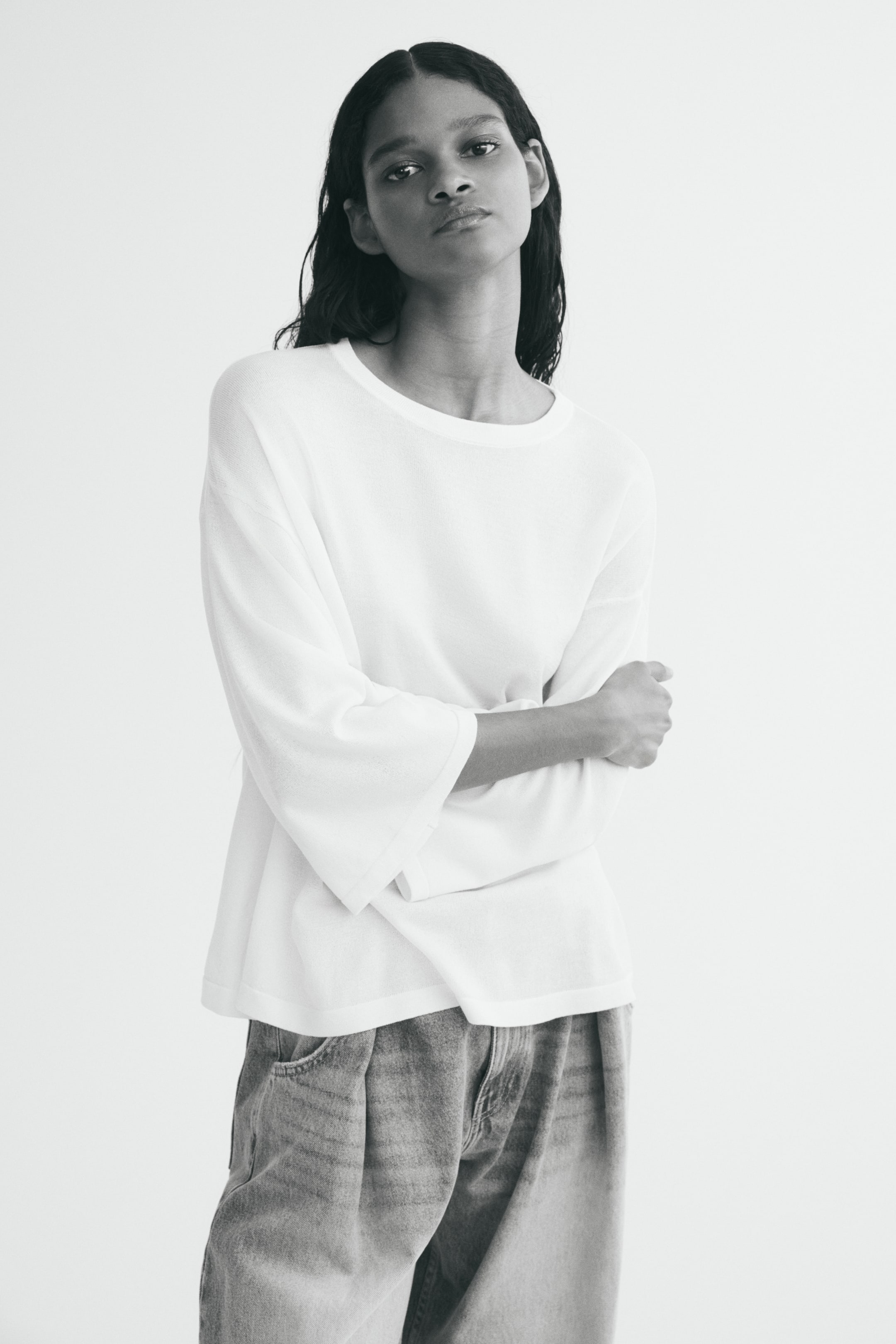 View larger image: Loose-Fit Sweater - Cream - Ladies | H&M US 1