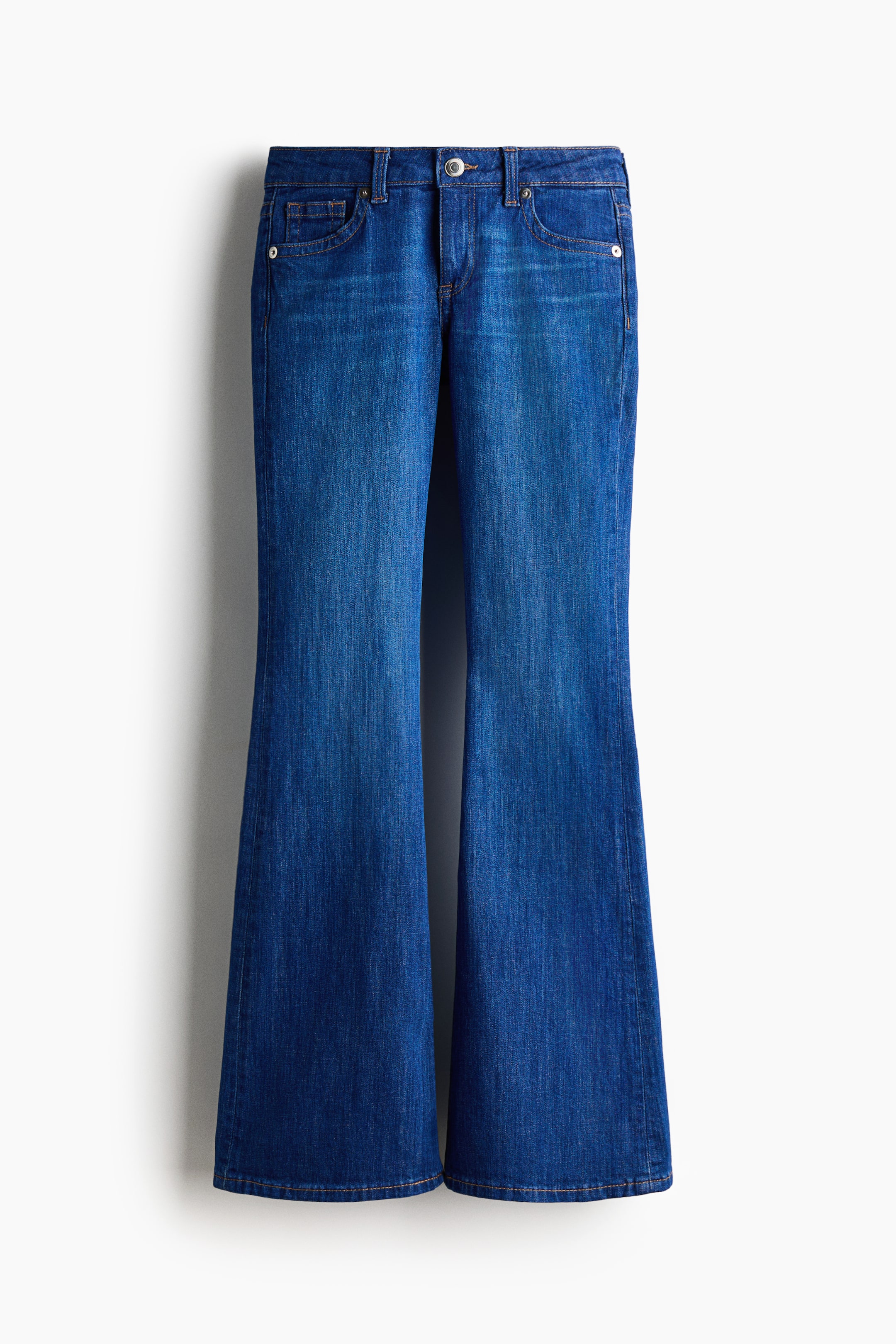Solid wide-leg ankle-length pants featuring wide cuff hem. Button fly-front zipper closure with pockets at front and back