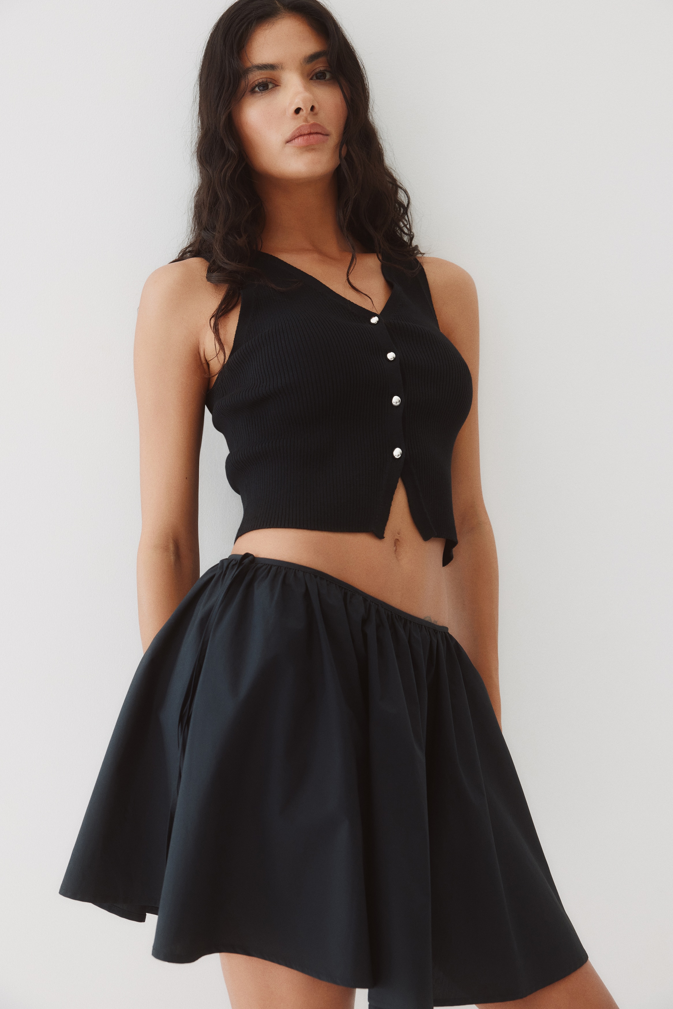 Button-front sweater vest