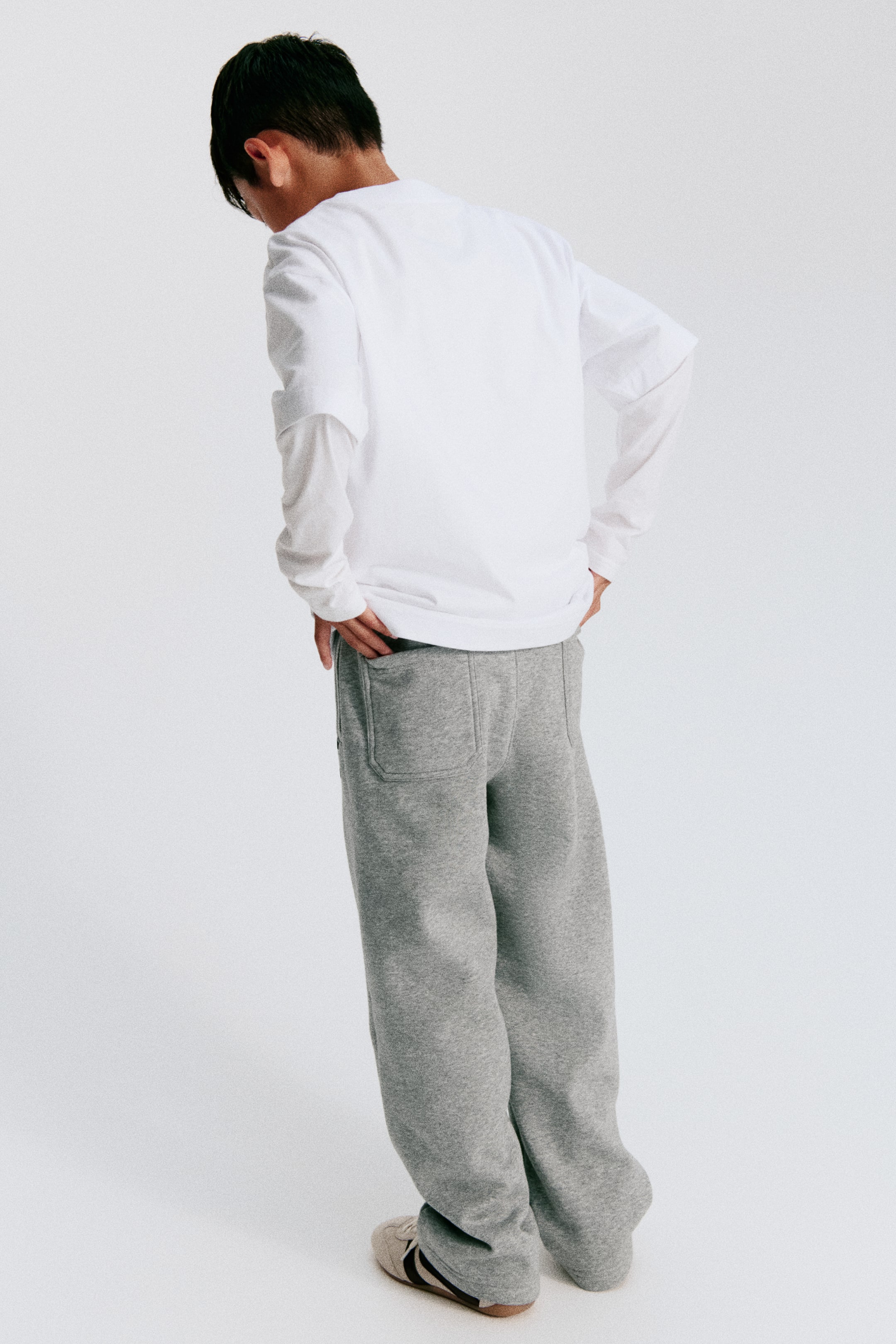 Brushed-Inside Joggers with Printed Motif