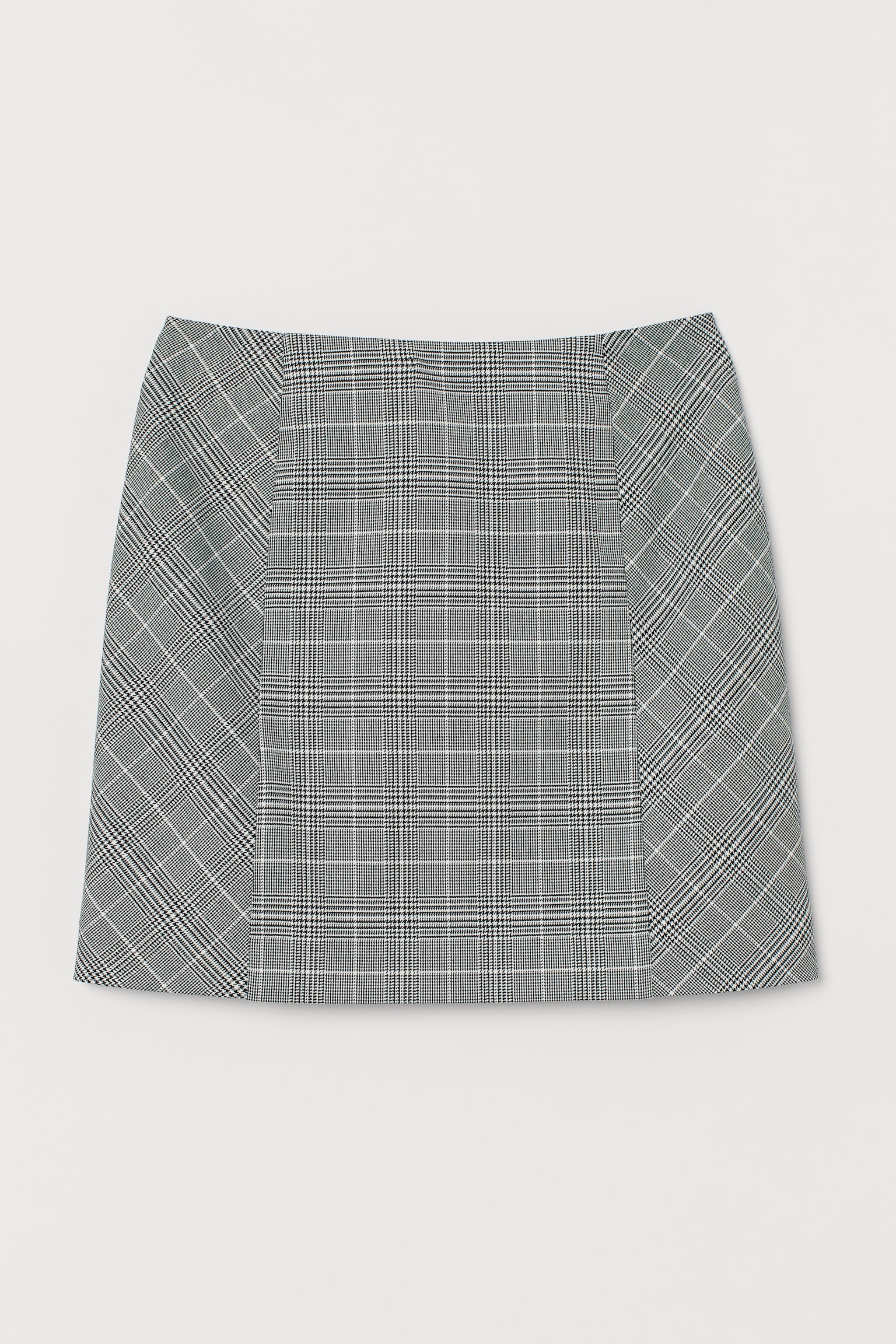 Short skirt - White/Black checked