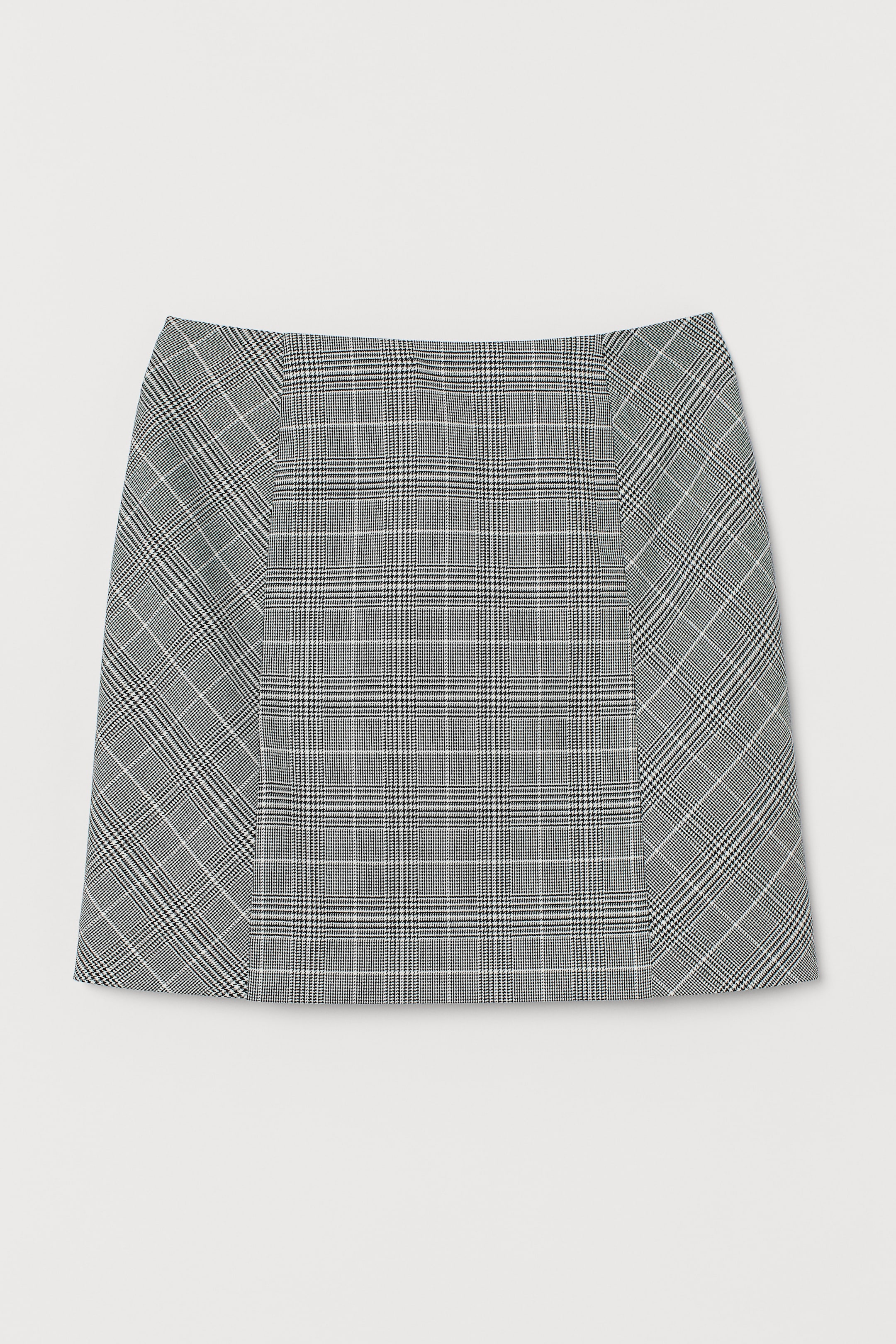 View larger image: Short skirt - White/Black checked - Ladies | H&M GB 1