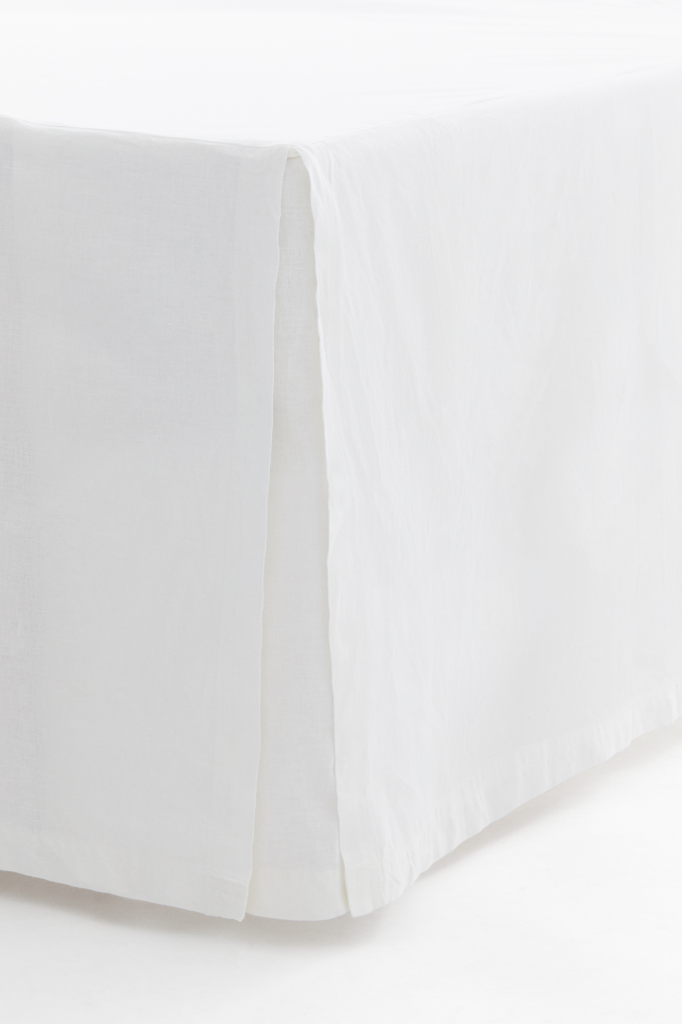 H&M Home  - Cubrecanapé de mezcla de lino para cama doble - Blanco - size: 160x200