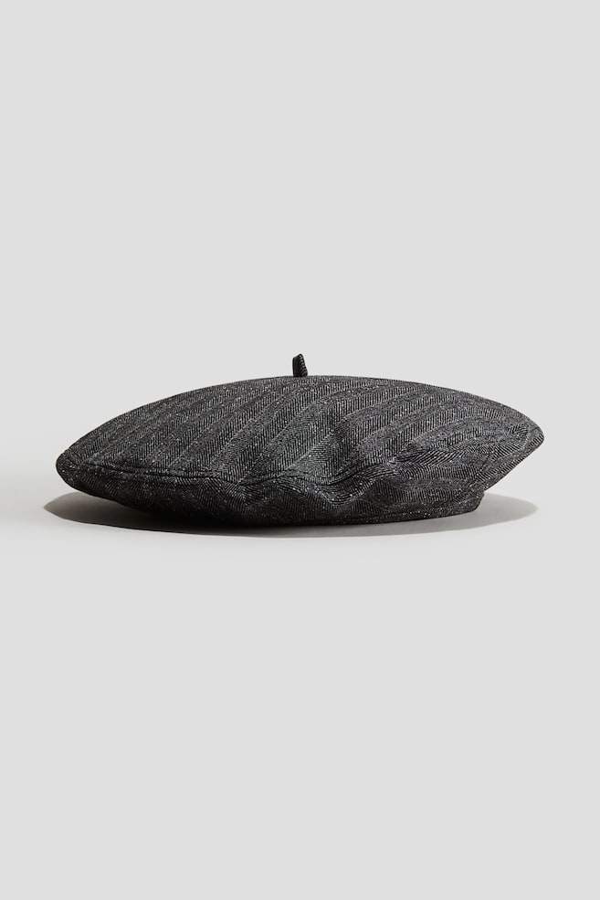 Woven beret - Black - 1