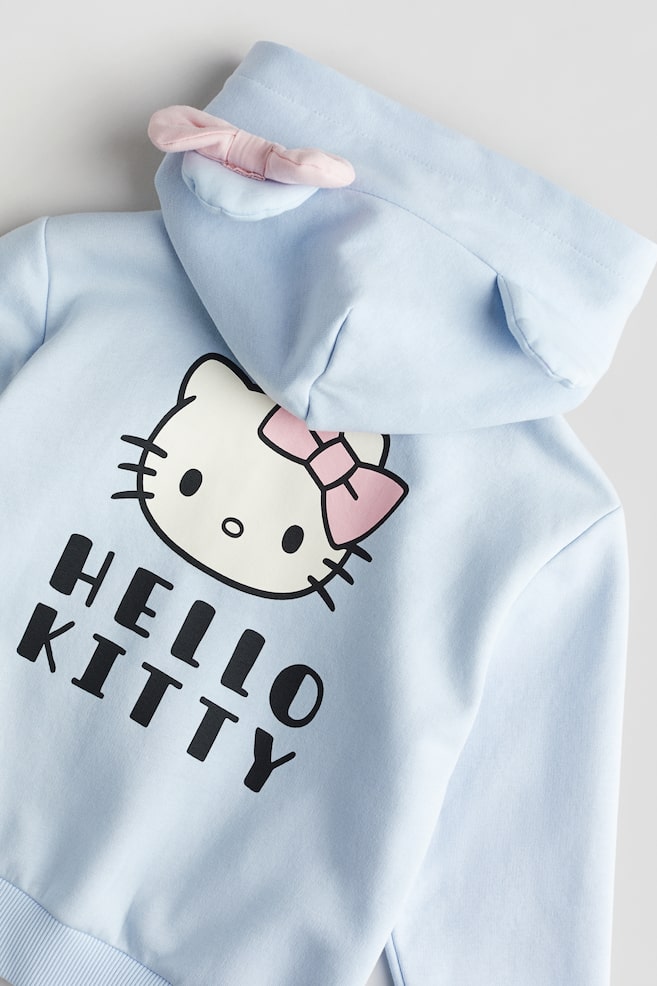 Printed zip-through hoodie - Light blue/Hello Kitty/Black/Minnie Mouse/White/Minnie Mouse - 2