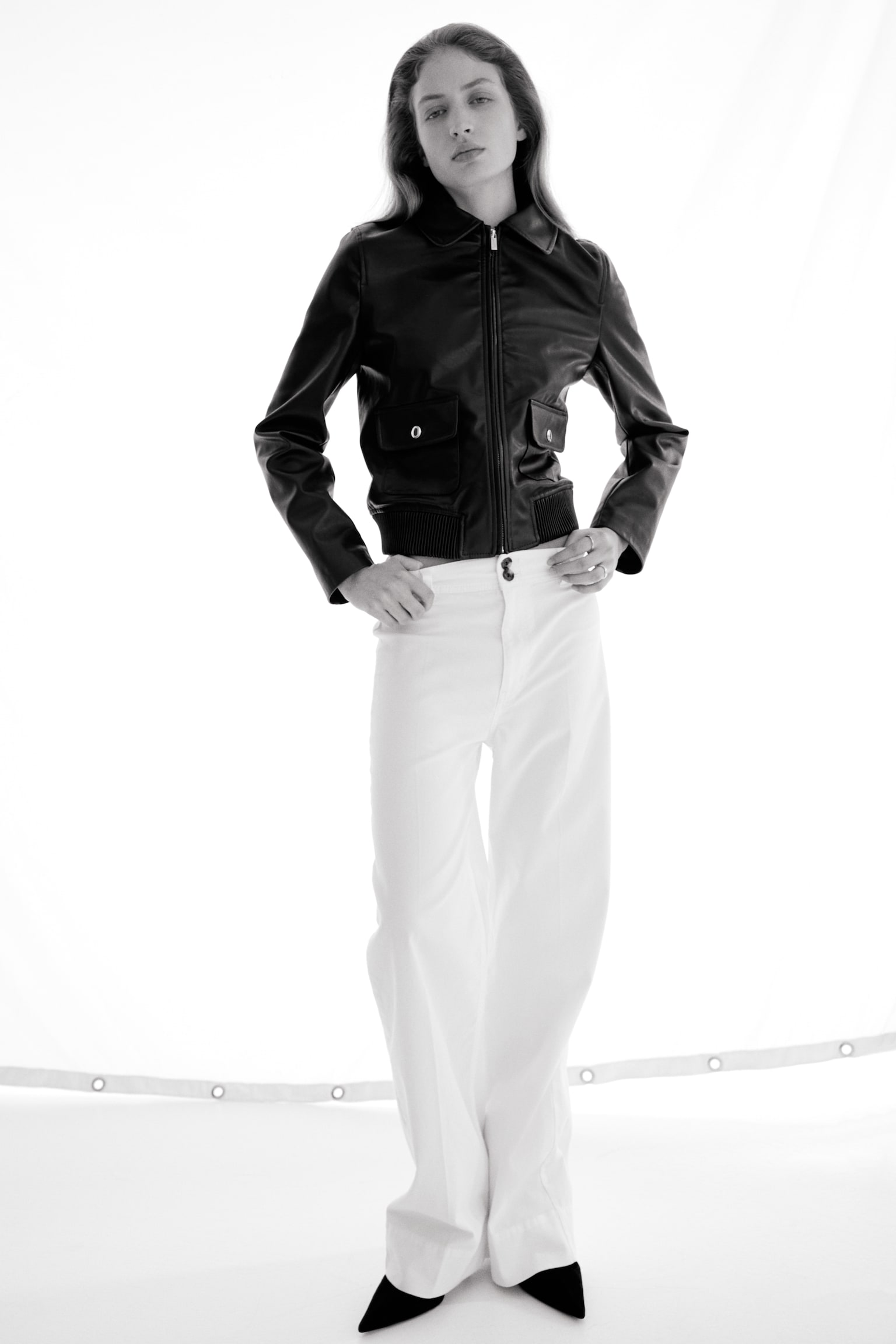 מכנסיים מקנבס - לבן/אדום עז - 1