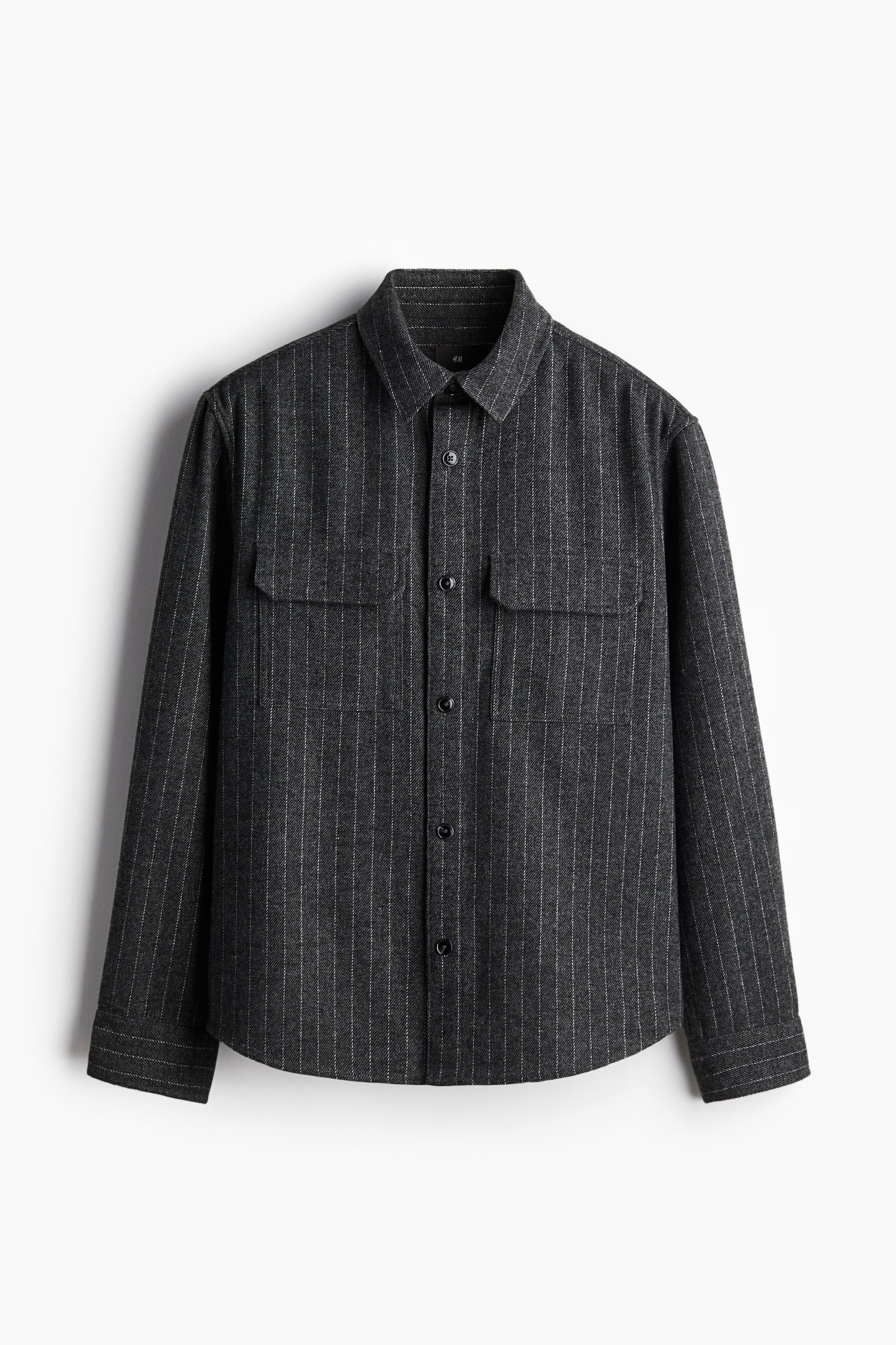 Regular Fit Felted overshirt - Grey/Pinstriped/Beige/Checked/Navy blue/Light greige/Black/Grey - 2