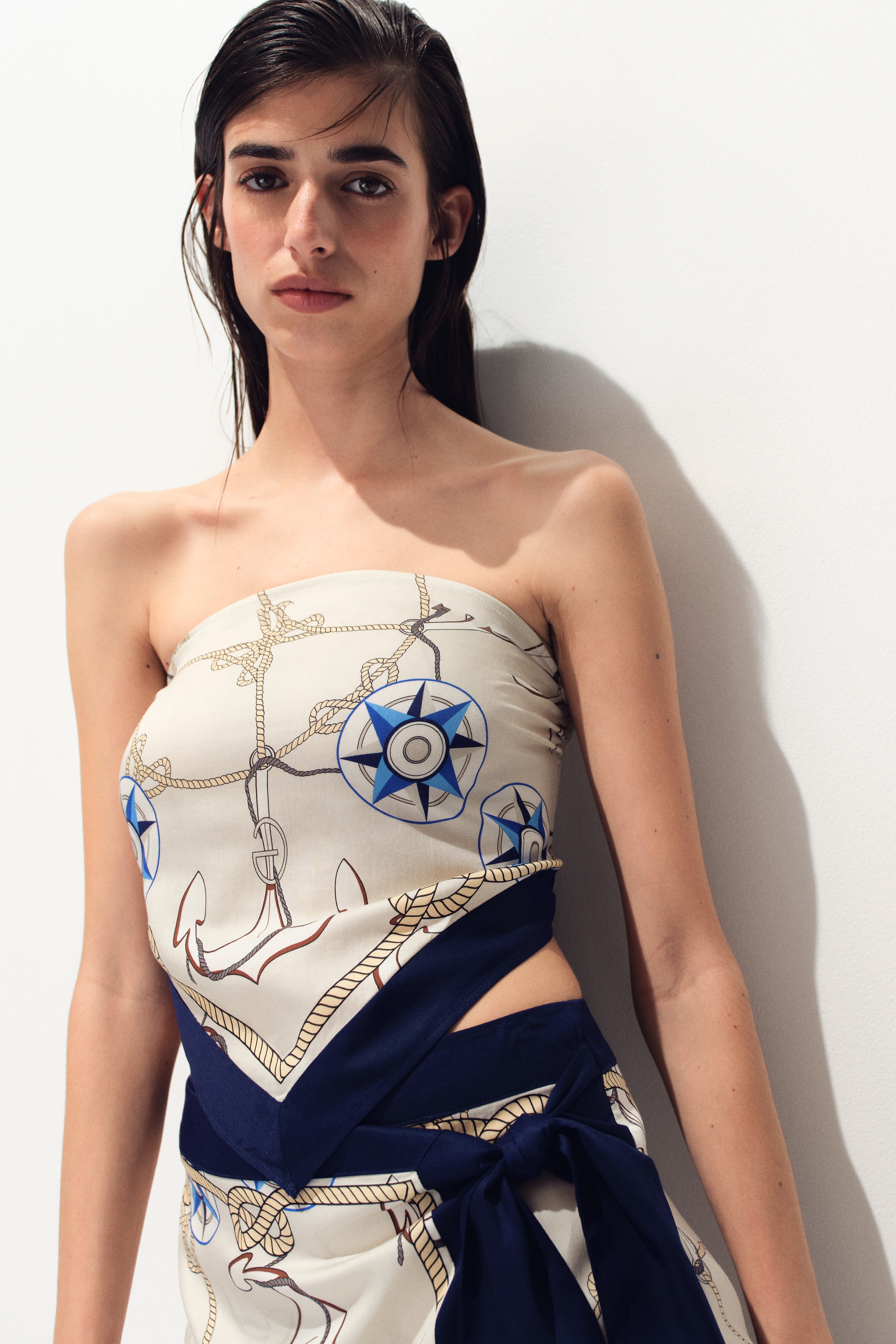 Huivimainen bandeau-toppi lyosellia