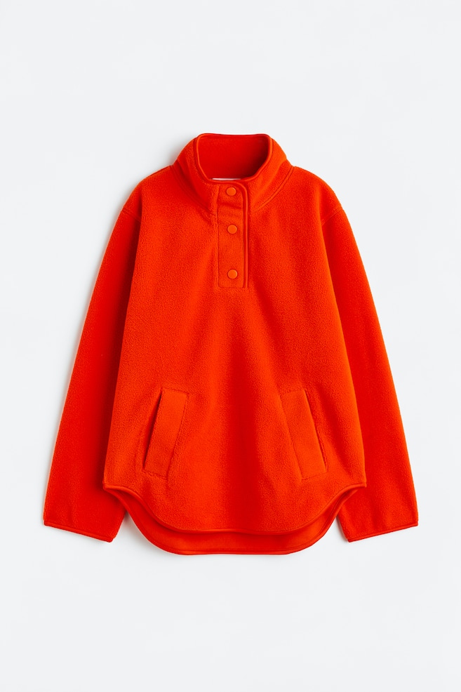Fleece jacket - Bright orange/Black/Dark khaki green - 1