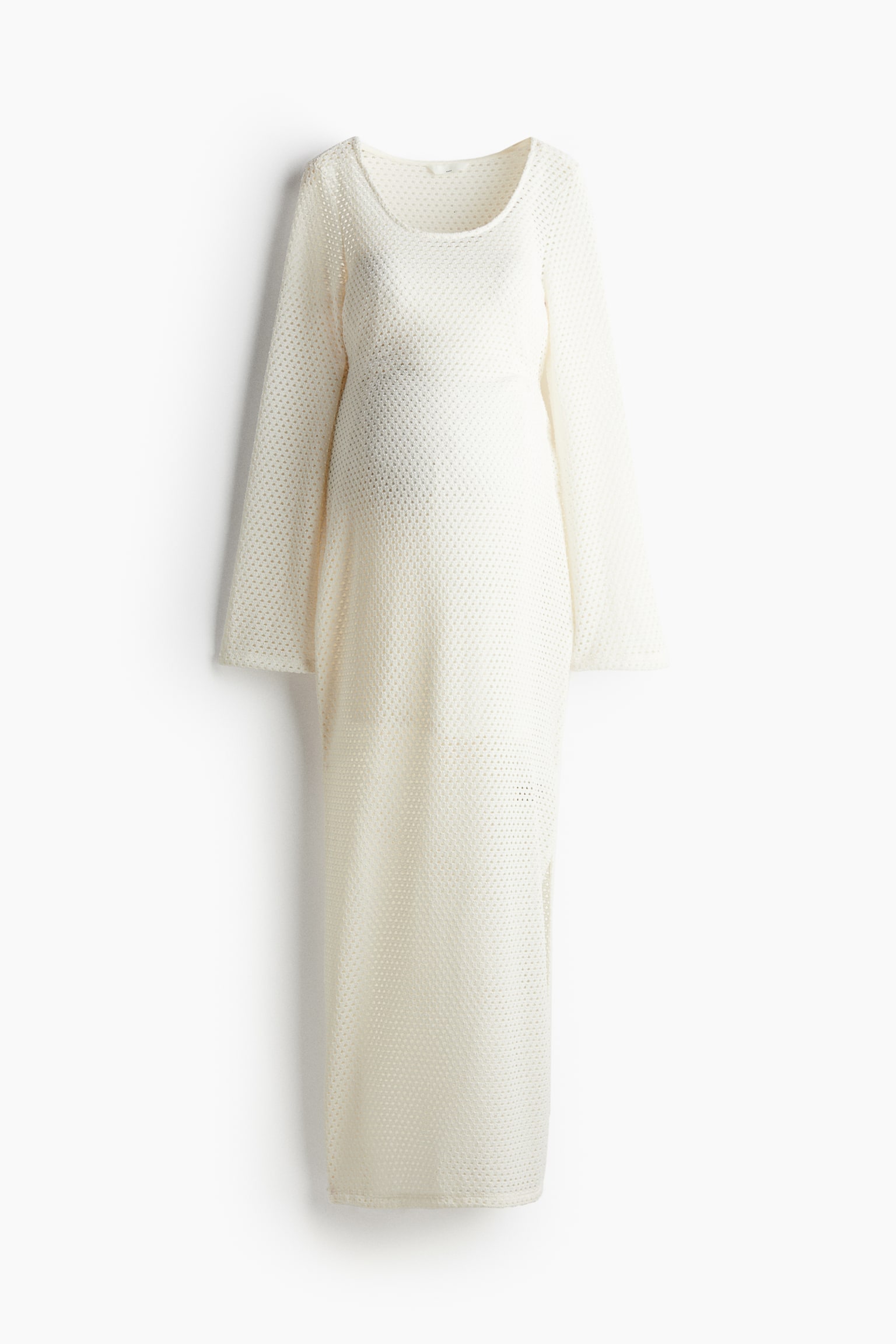 MAMA Hole-knit dress - Cream/Black - 1