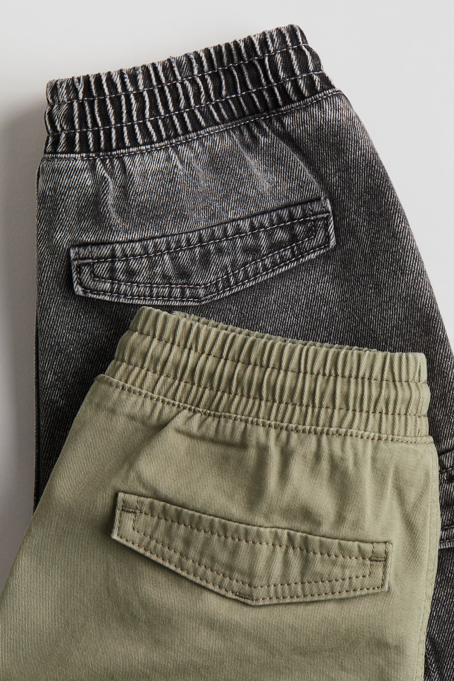 2-pack cargo shorts - Denim grey/Khaki green/Khaki green/Dark grey - 5