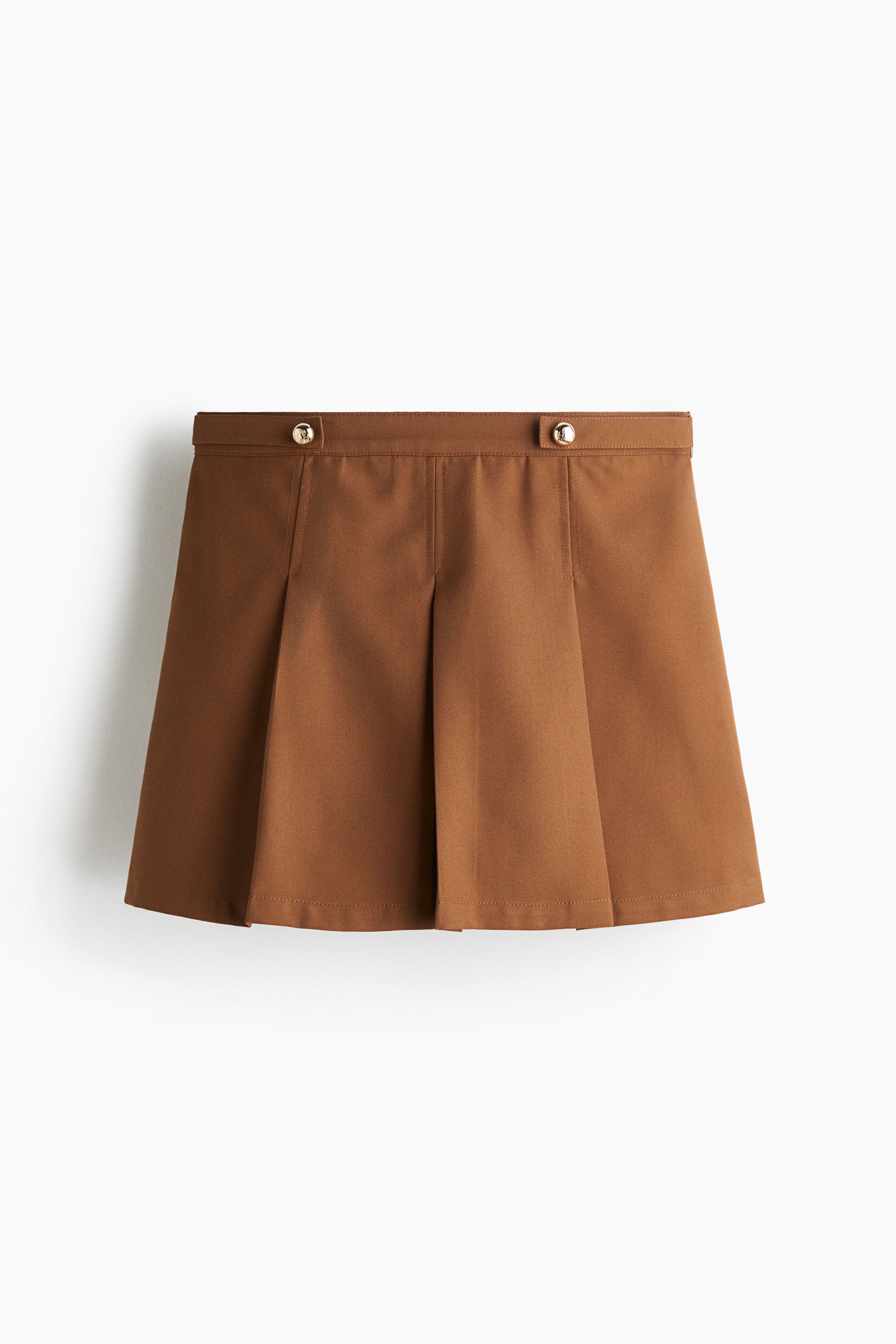 Pleated skort - Brown/Black