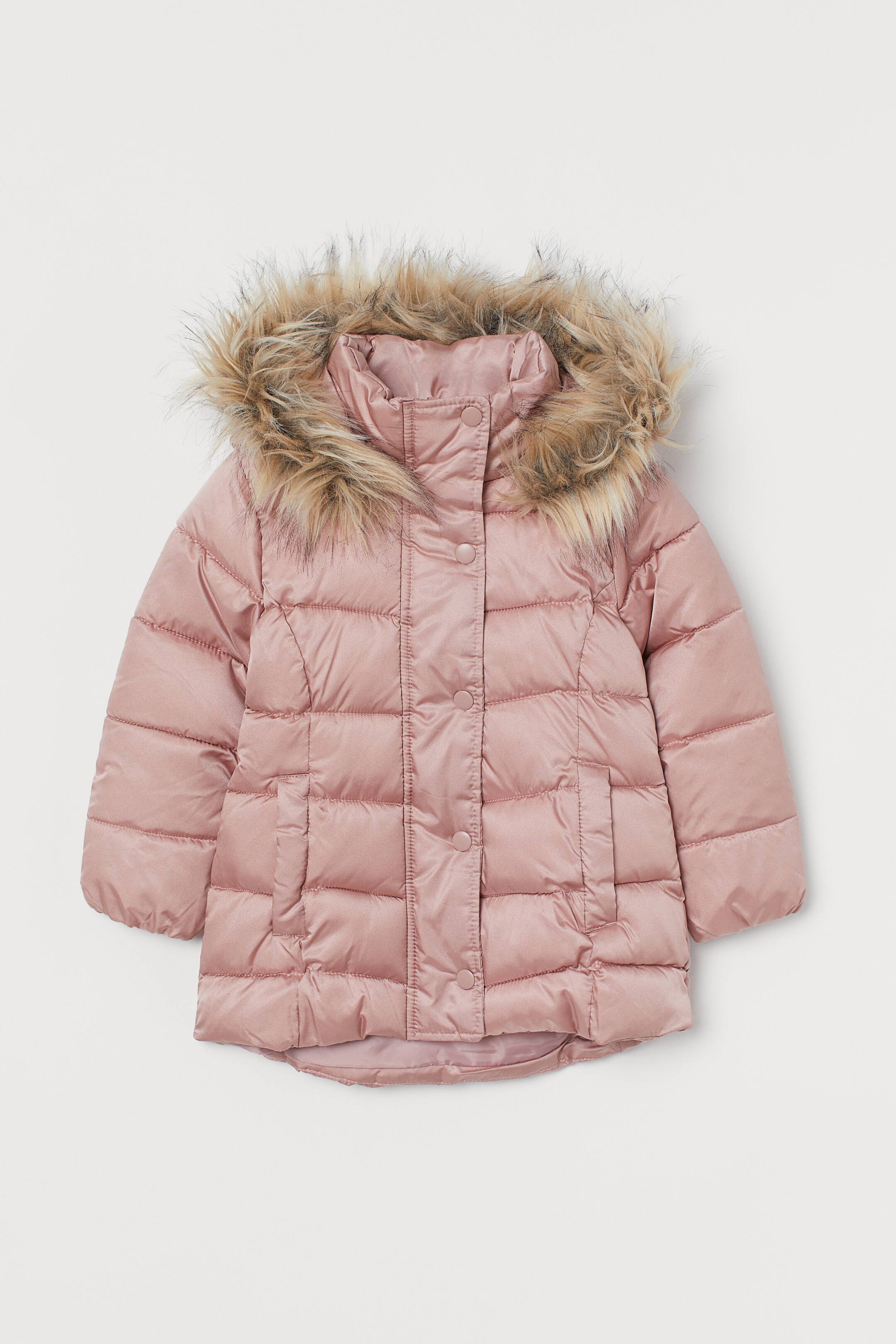 View larger image: Hooded Puffer Jacket - Light pink - Kids | H&M US 1