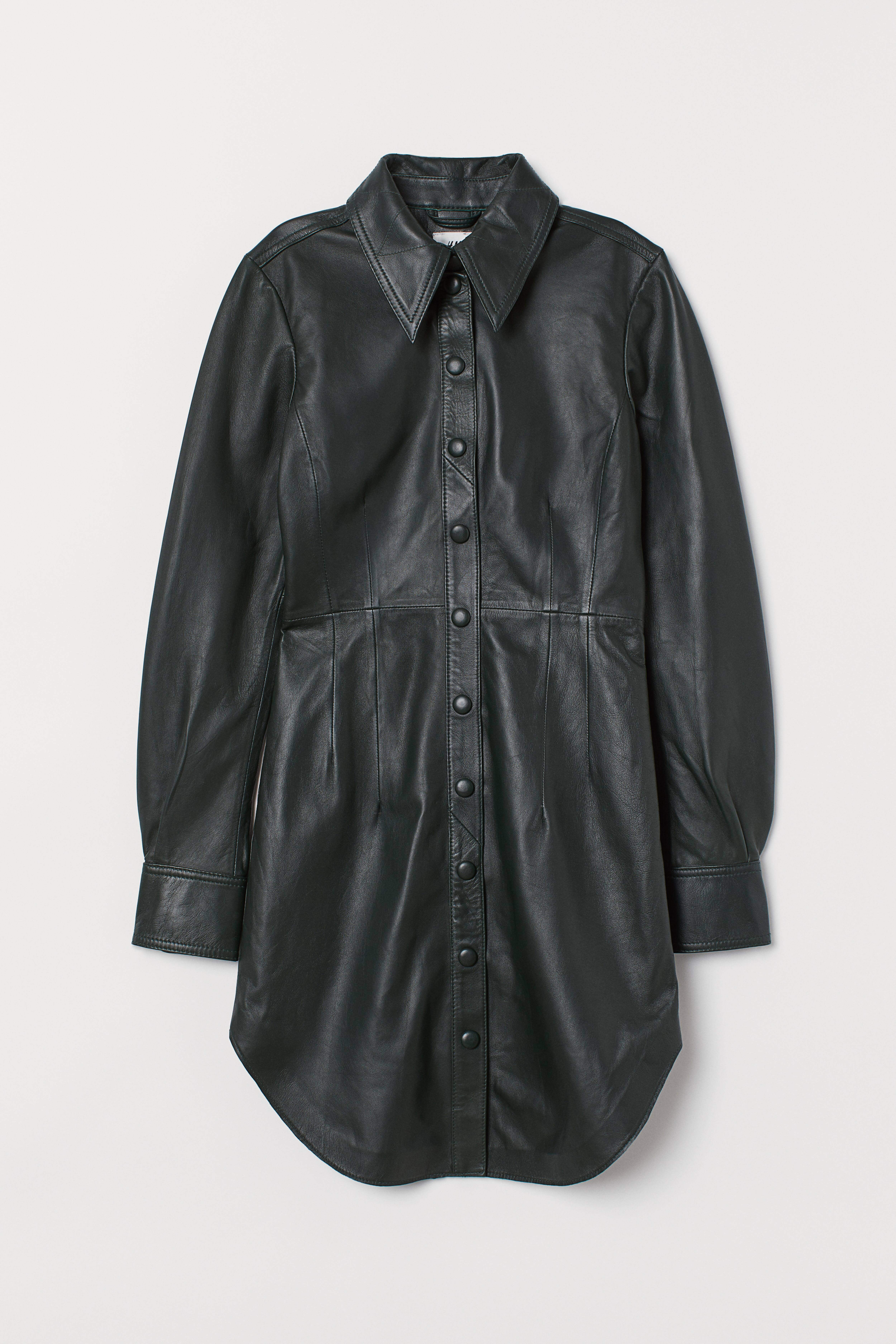 H&m leather shirt best sale