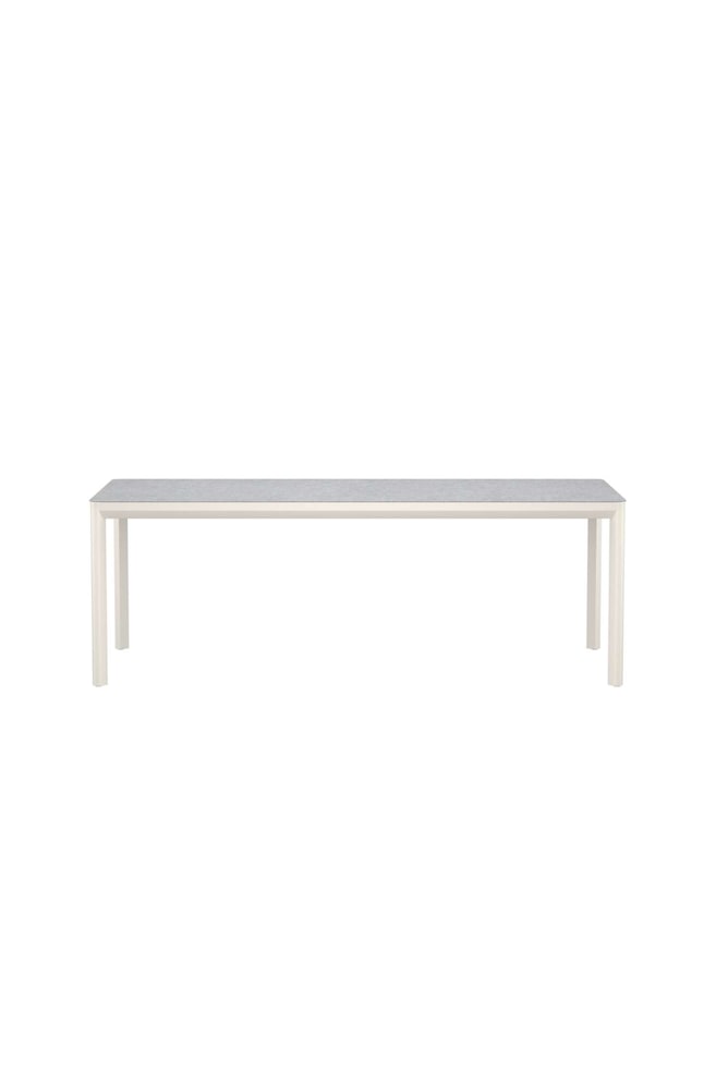 Table À Manger Rectangulaire Lino - Aluminium, Beige - 1