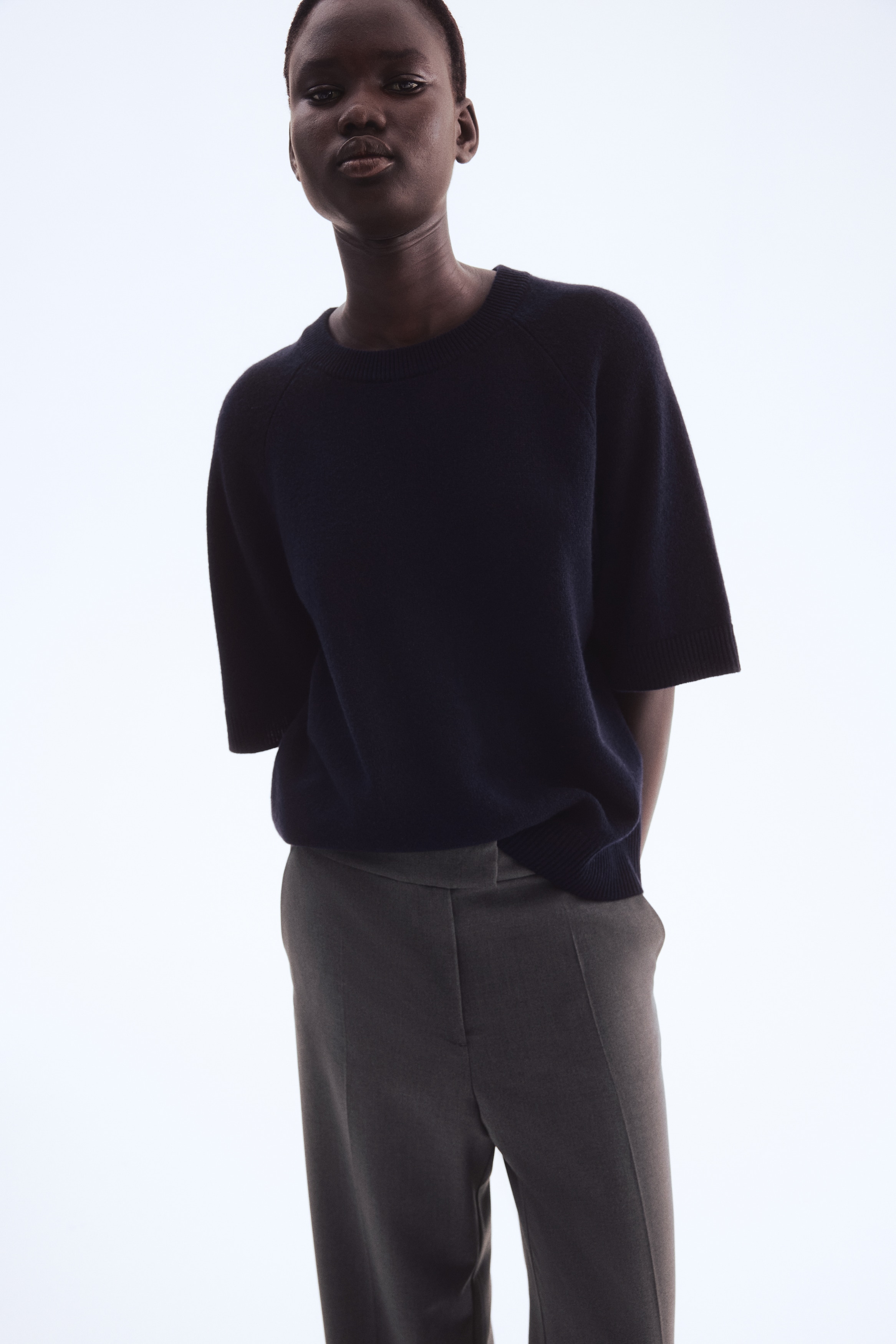 Side-striped tailored trousers
