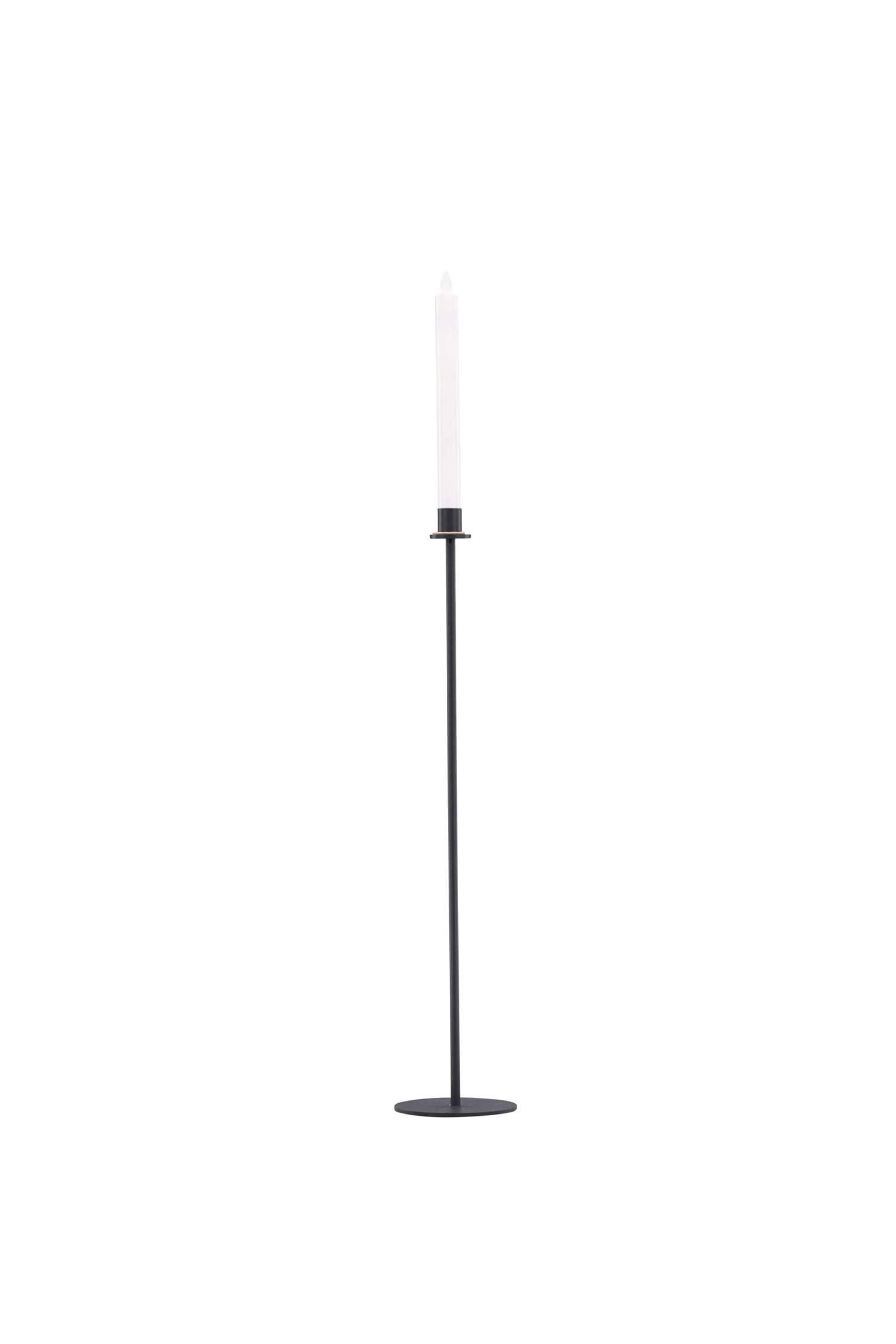 Venture Home - Högehall Batterijgevoed Kandelaar - Staal, Zwart