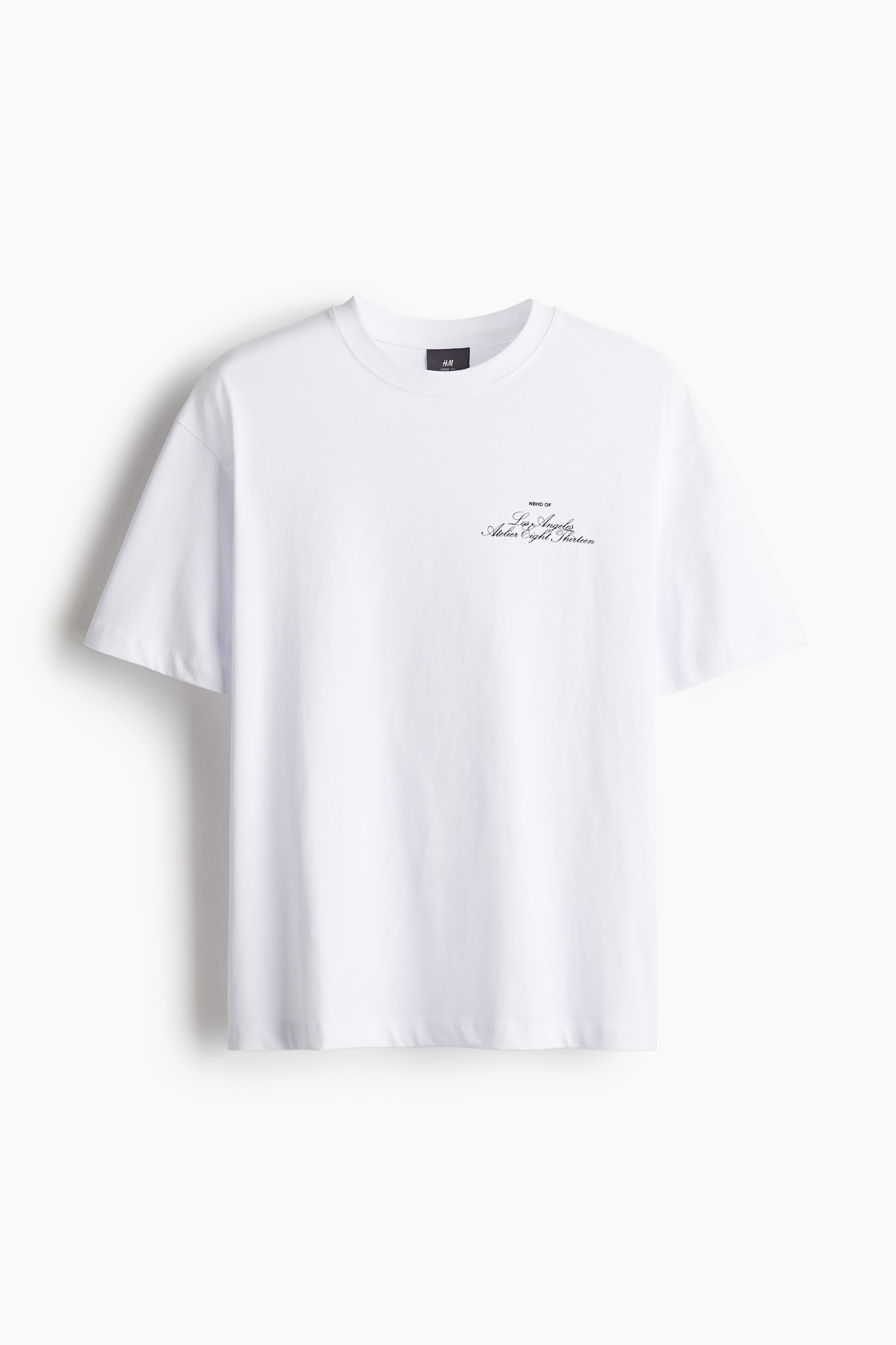 Loose Fit Printed T-shirt - White/Los Angeles - Men | H&M US