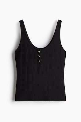 Rib-knit vest top