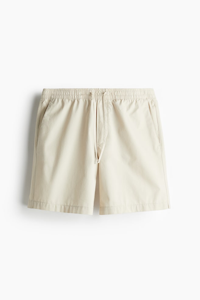 Pantalón corto de lona Regular Fit - Beige claro/Rosa - 1