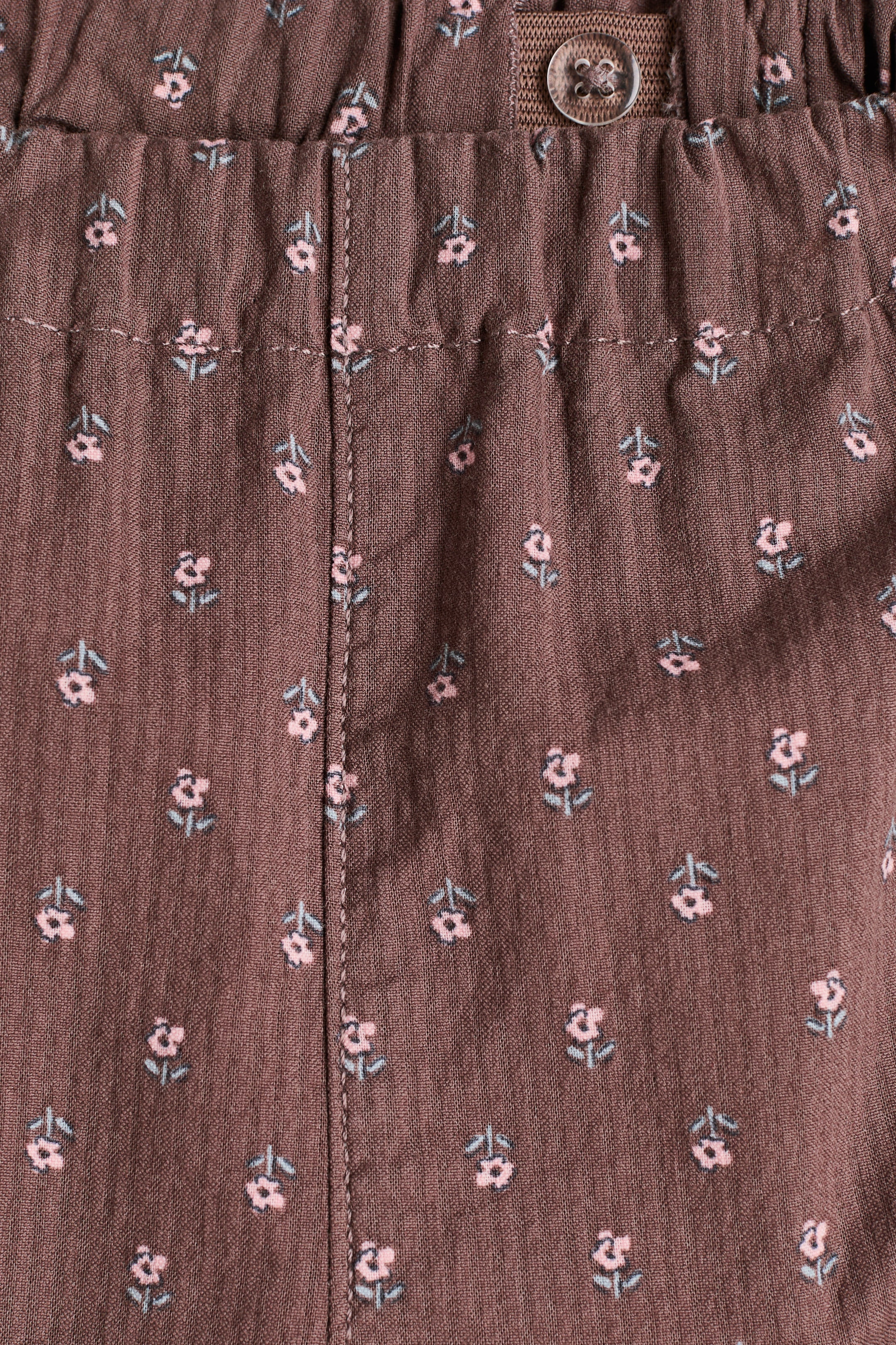 Ruffle-Trimmed Cotton Pants