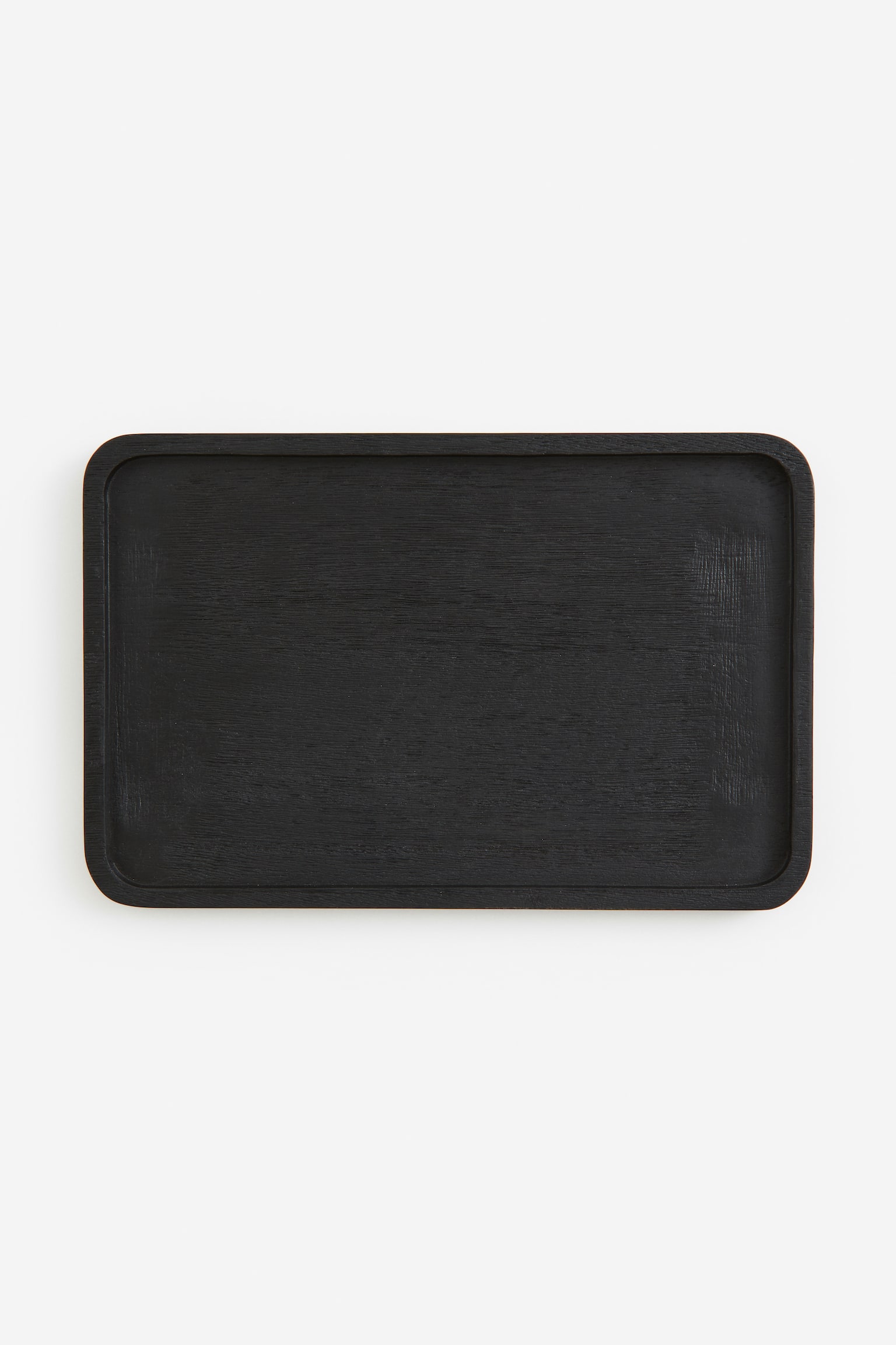 Wooden tray - Black/Wood/Acacia wood - 1