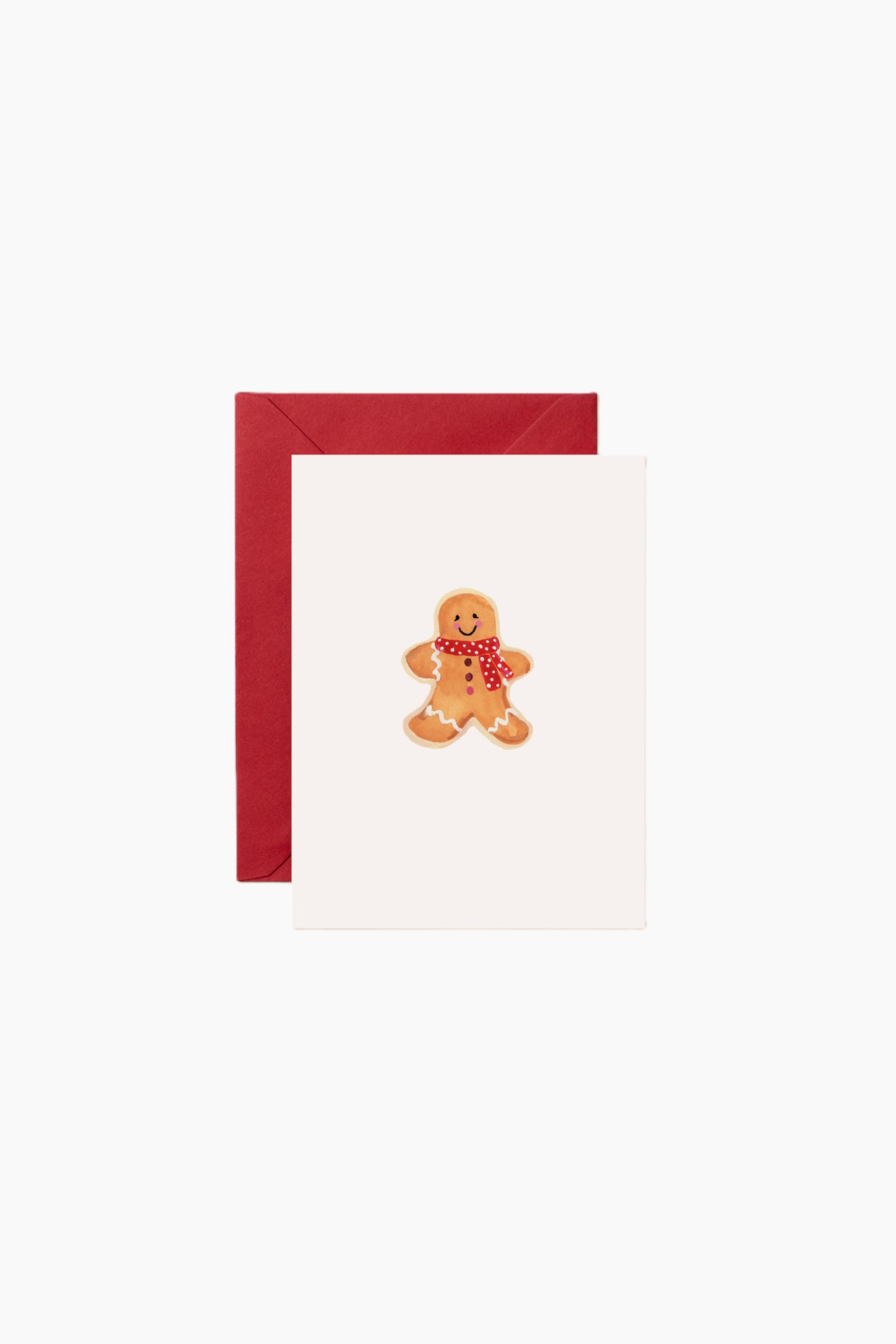 Greeting Cards 5-pack - White / Gingerbread