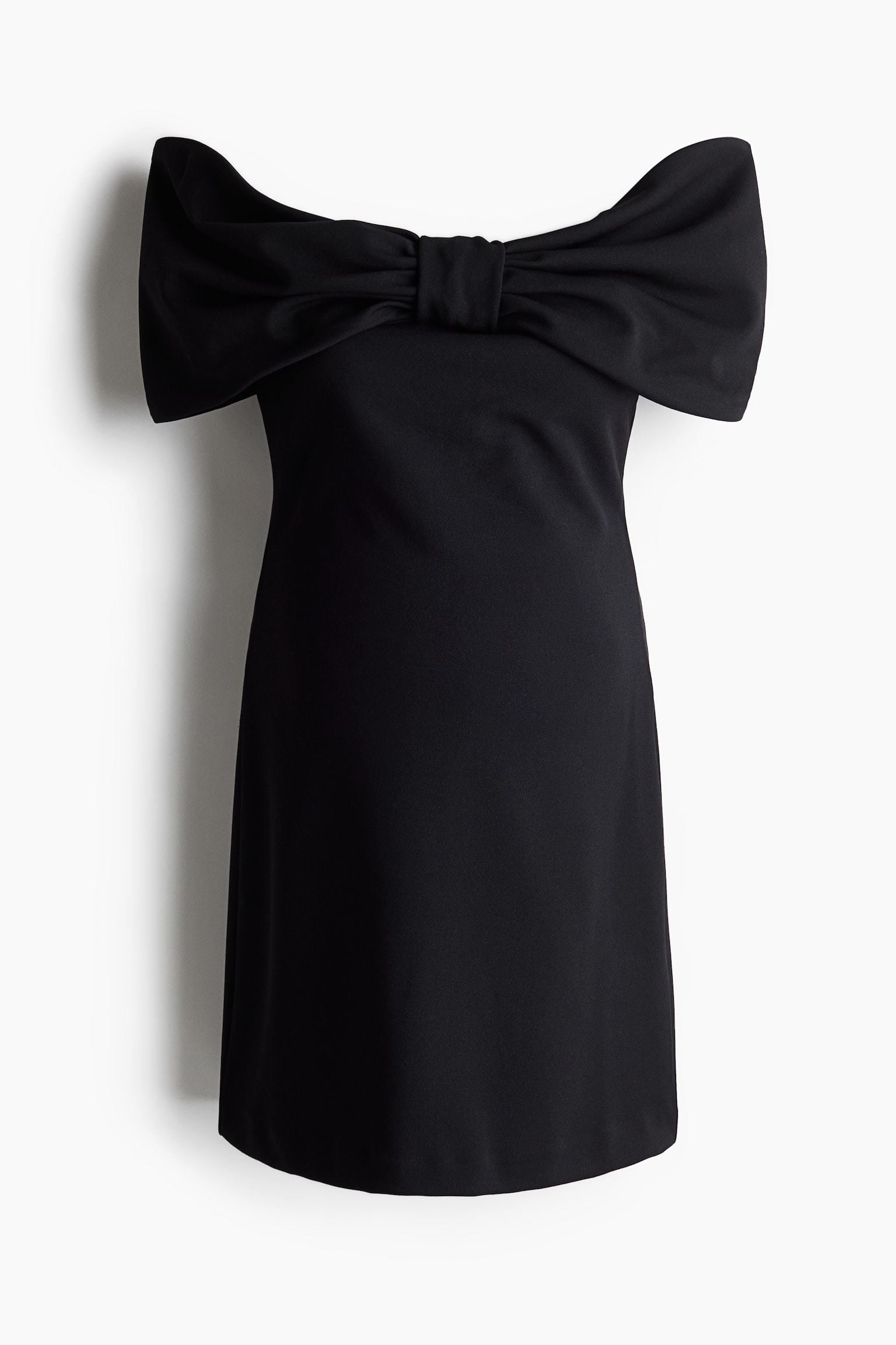 MAMA Bow-detail off-the-shoulder dress - Black - 2