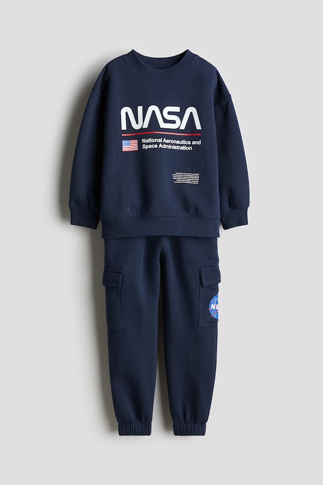 2-teiliges Sweatshirt-Set - Marineblau/NASA - 1