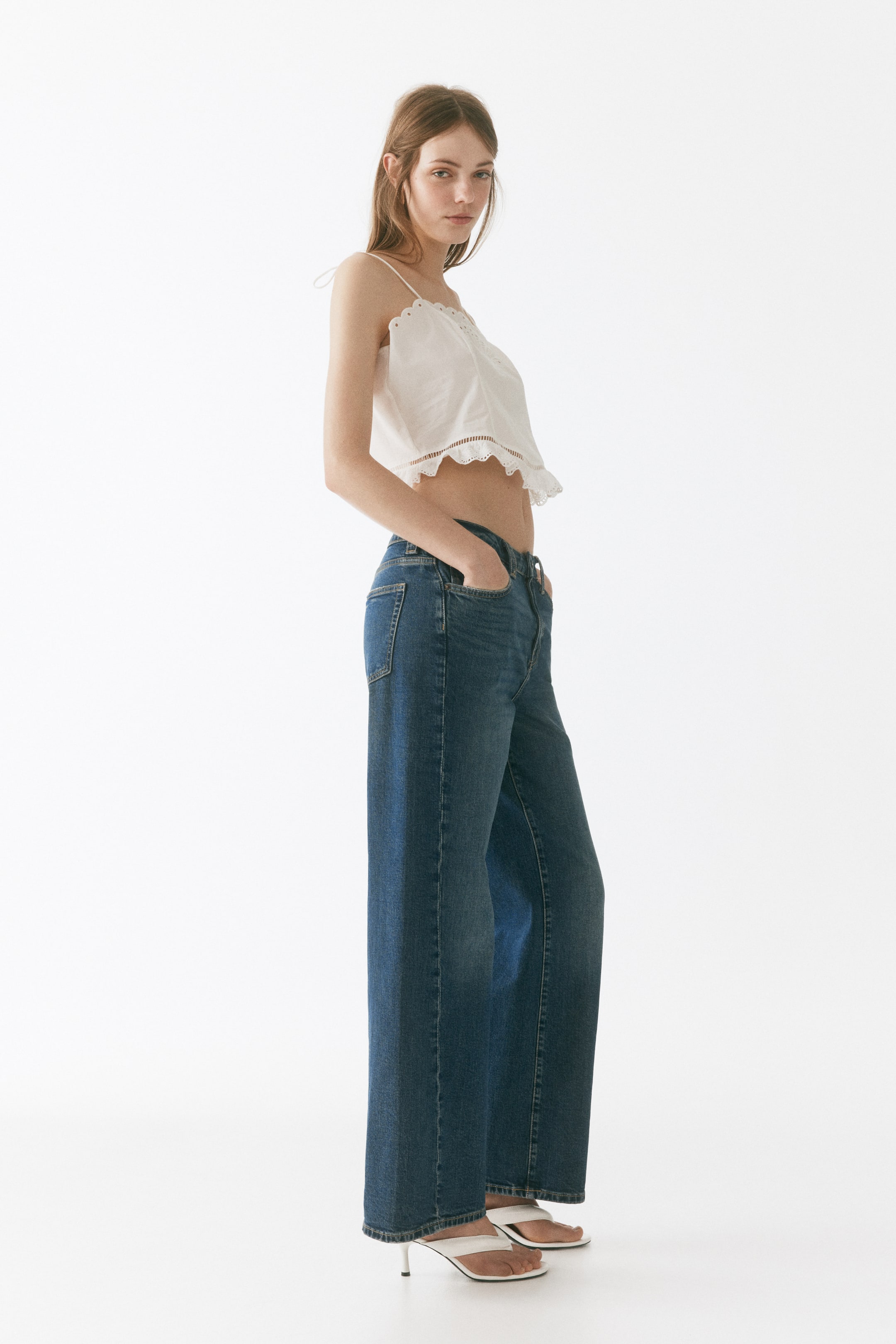 Wide-Leg High-Waist Jeans