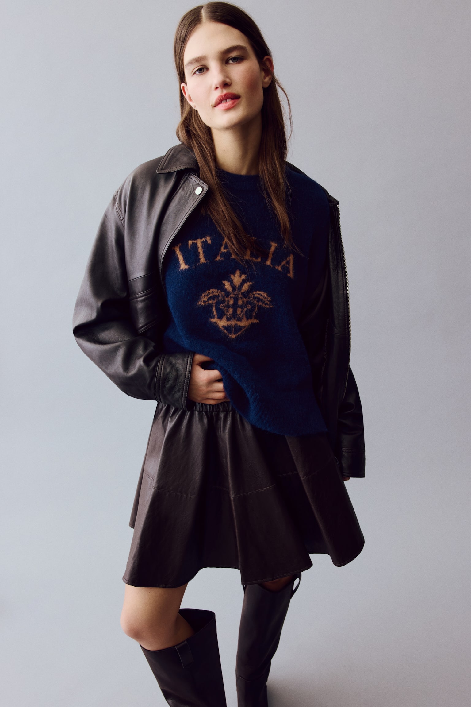 Jacquard-motif jumper - Dark blue/Italia/Light turquoise/Adore/Grey marl/Adore - 3