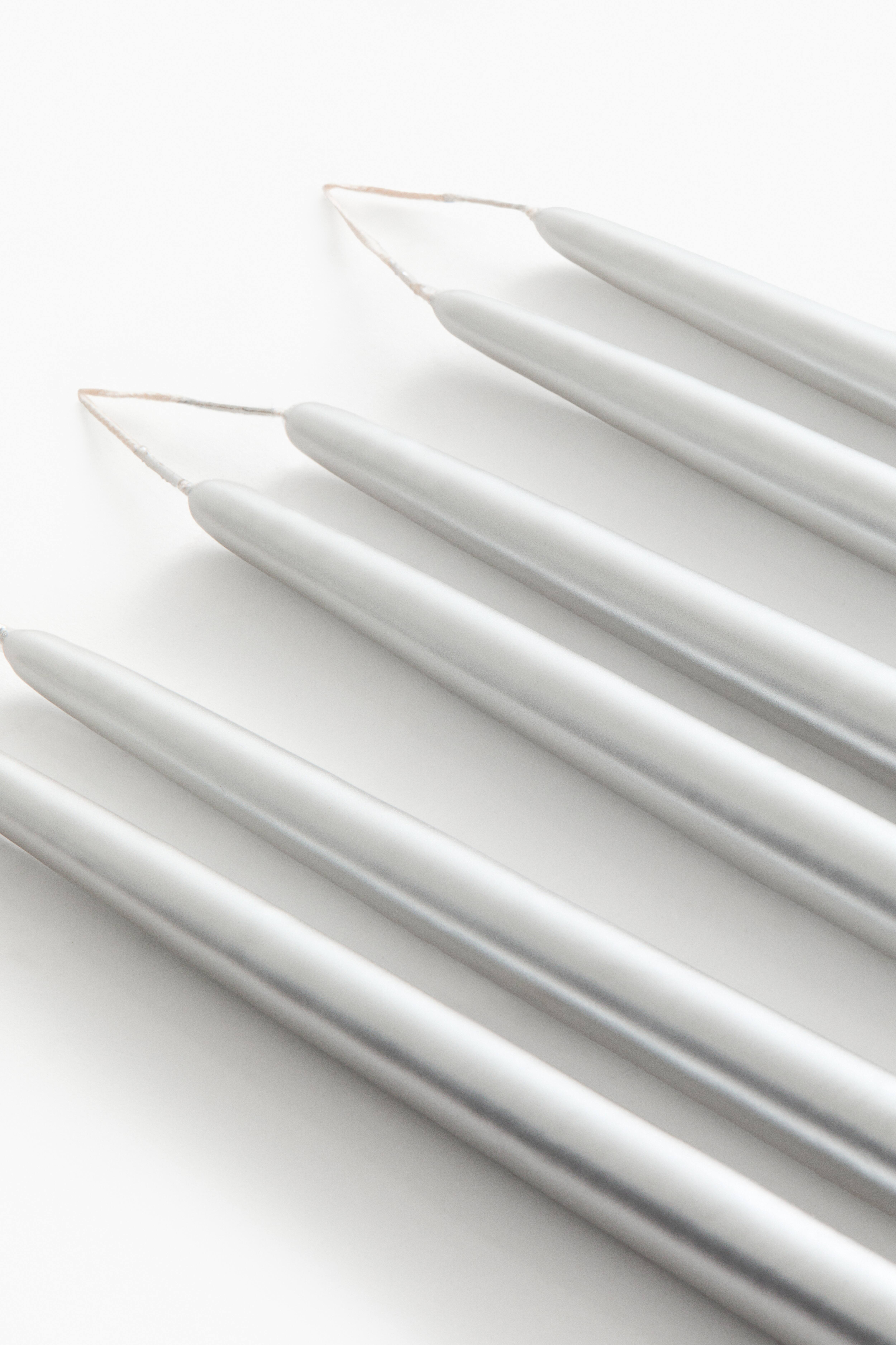 6-Pack Metallic Taper Candles