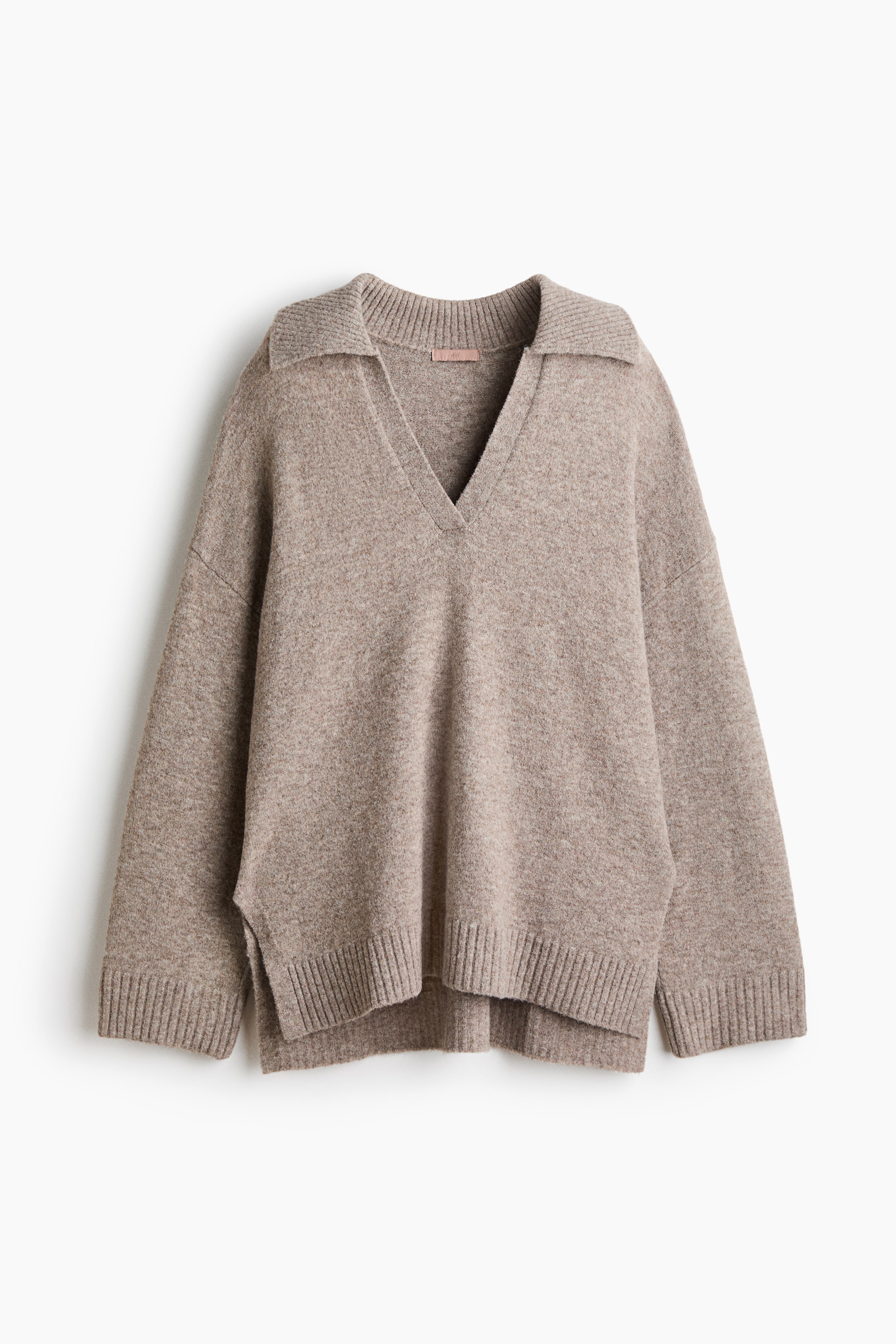Fine-Knit Sweater with Collar