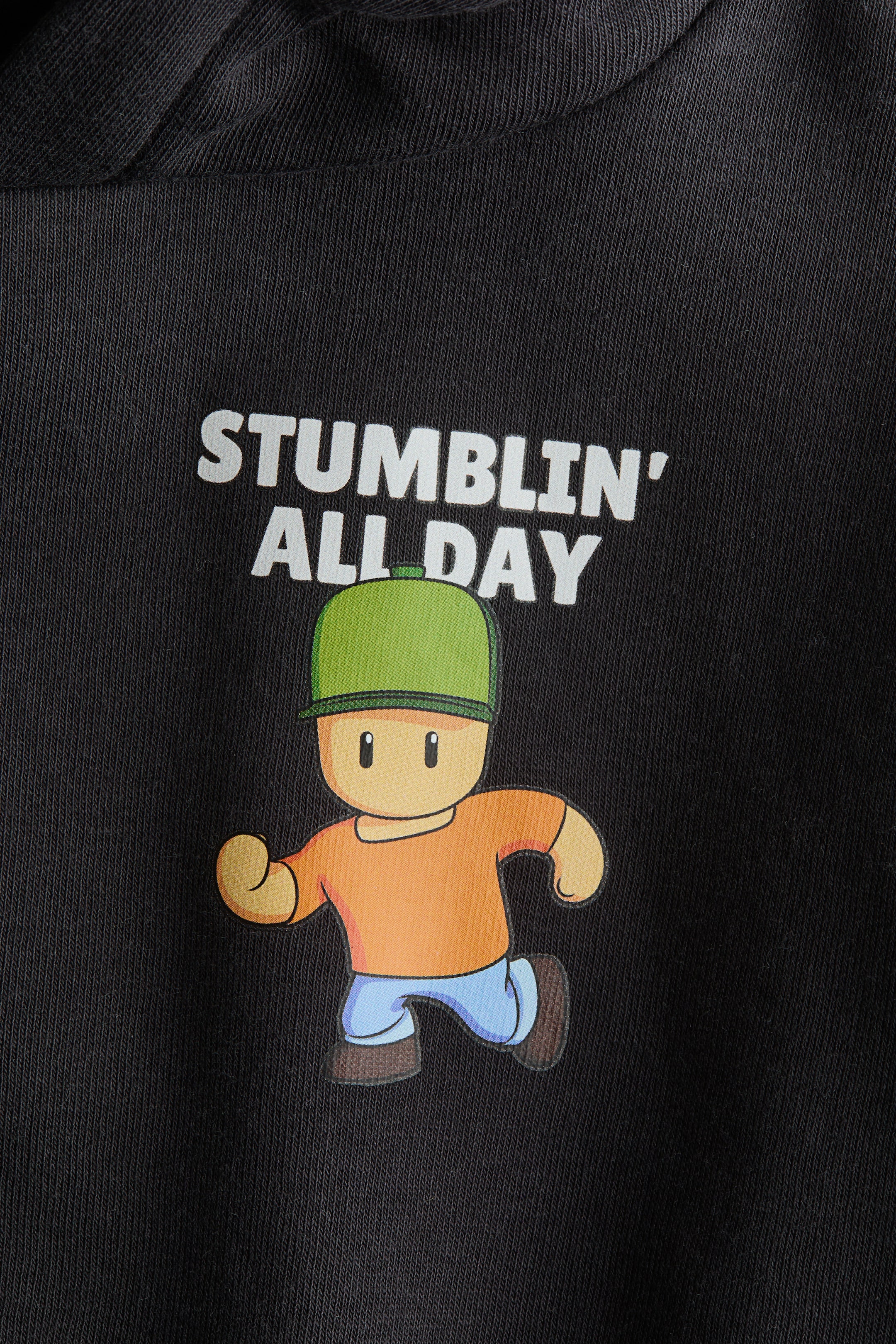 View larger image: Printed hoodie - Black/Stumble Guys - Kids | H&M GB 3