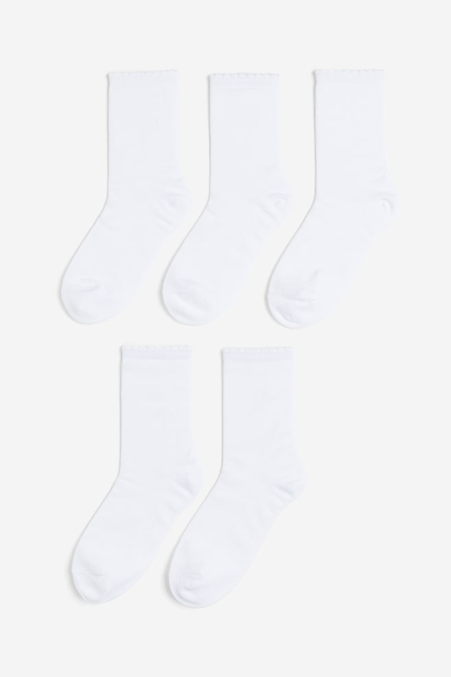 5er-Pack Socken - Weiß/Schwarz/Schwarz - 1