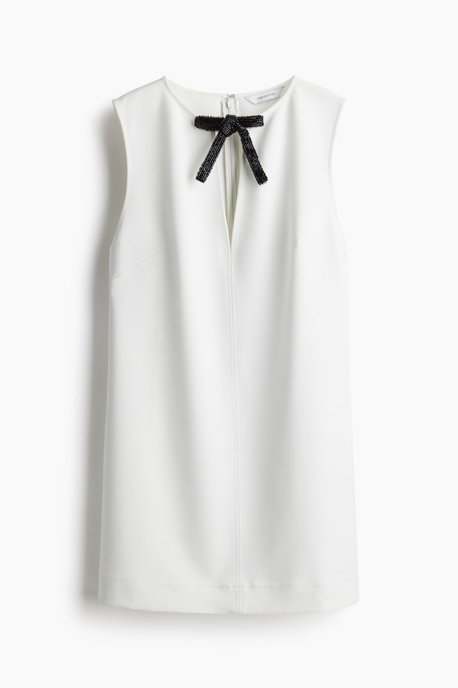 Vestido con lazo - Blanco - 1