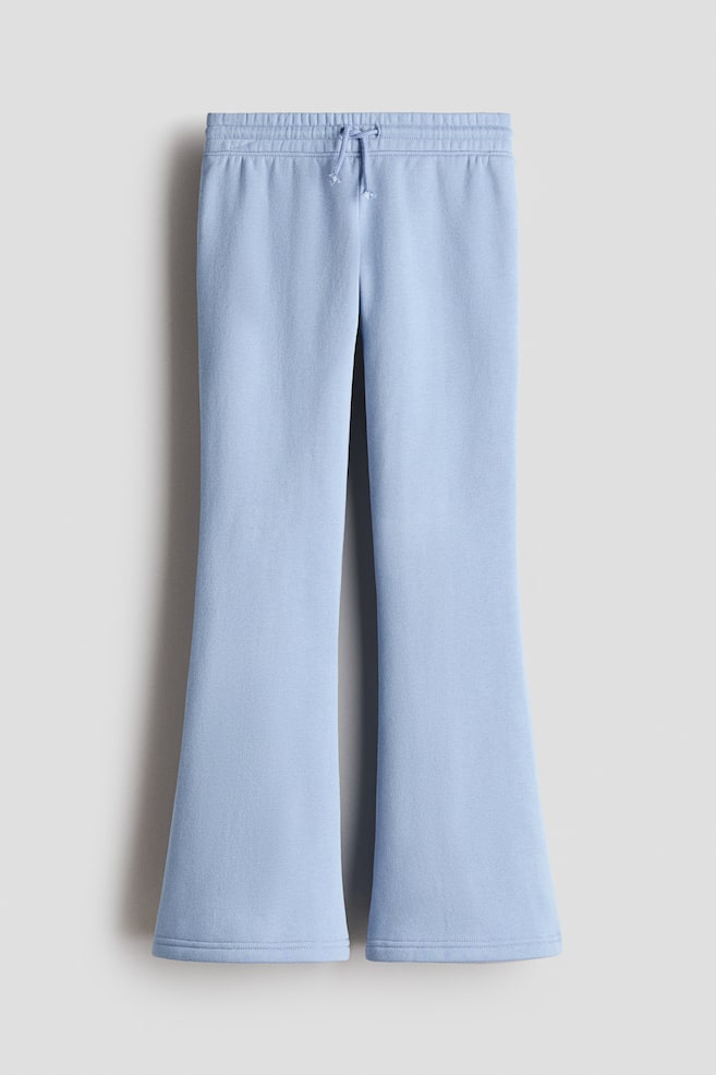 Flared joggers met geruwde binnenkant - Dusty blauw/Lichtbeige gemêleerd/Lichtgrijs gemêleerd/Zwart - 1