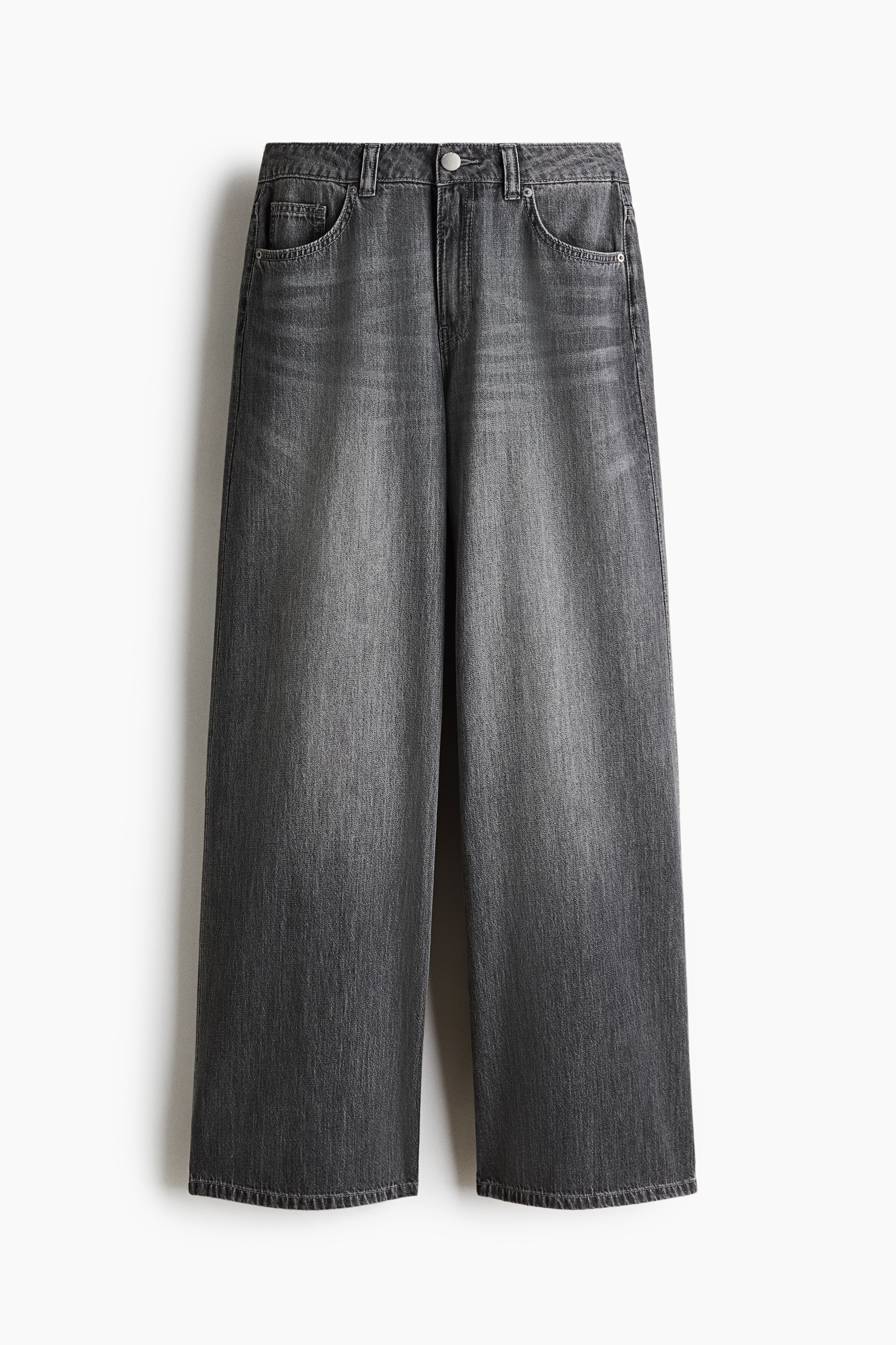 Wide-Leg Regular Waist Jeans - Dark denim gray/Dark denim blue/Denim blue/Light denim blue/Gray/Cream