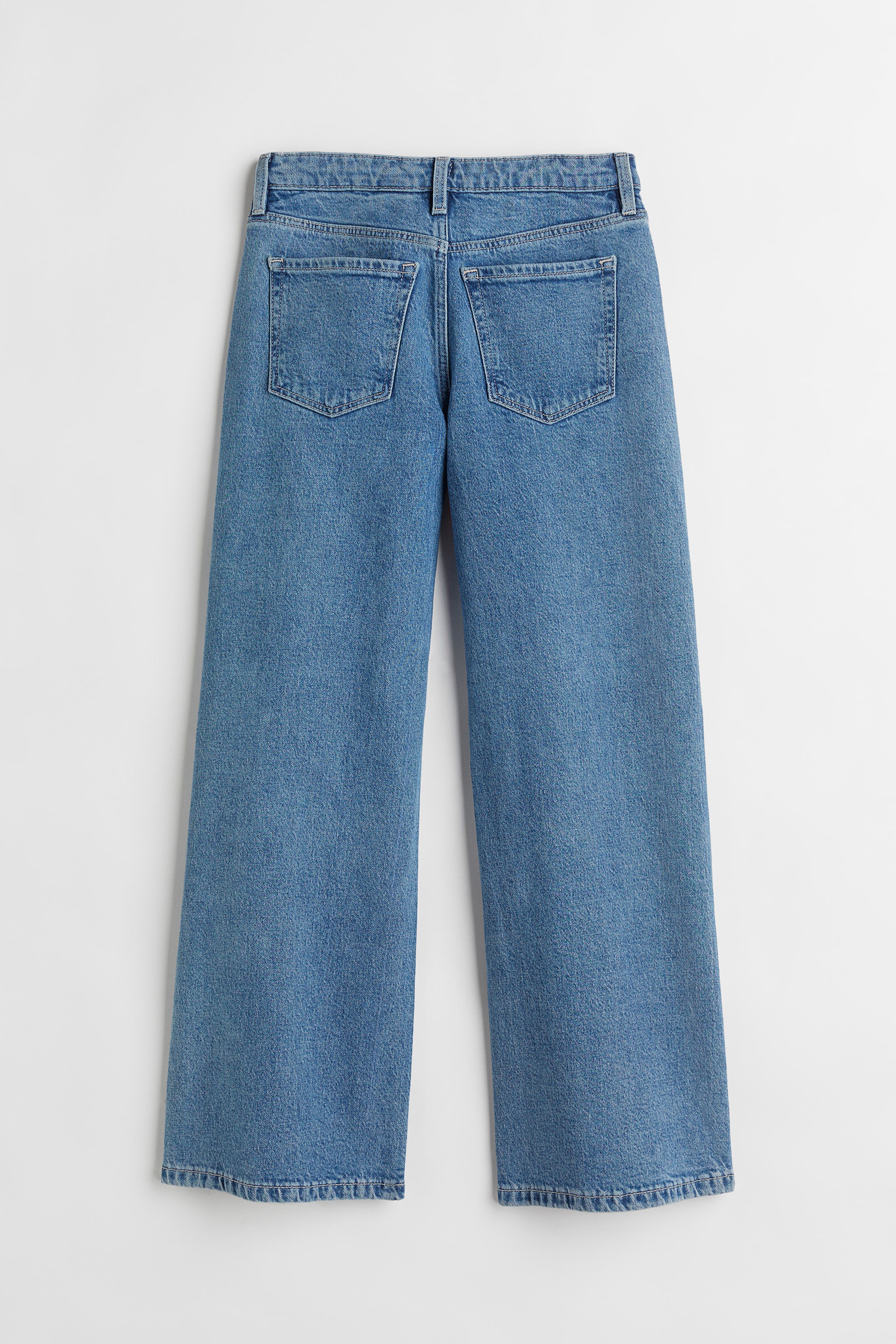 Wide High Jeans - High waist - Long - Denim blue - Kids | H&M GB