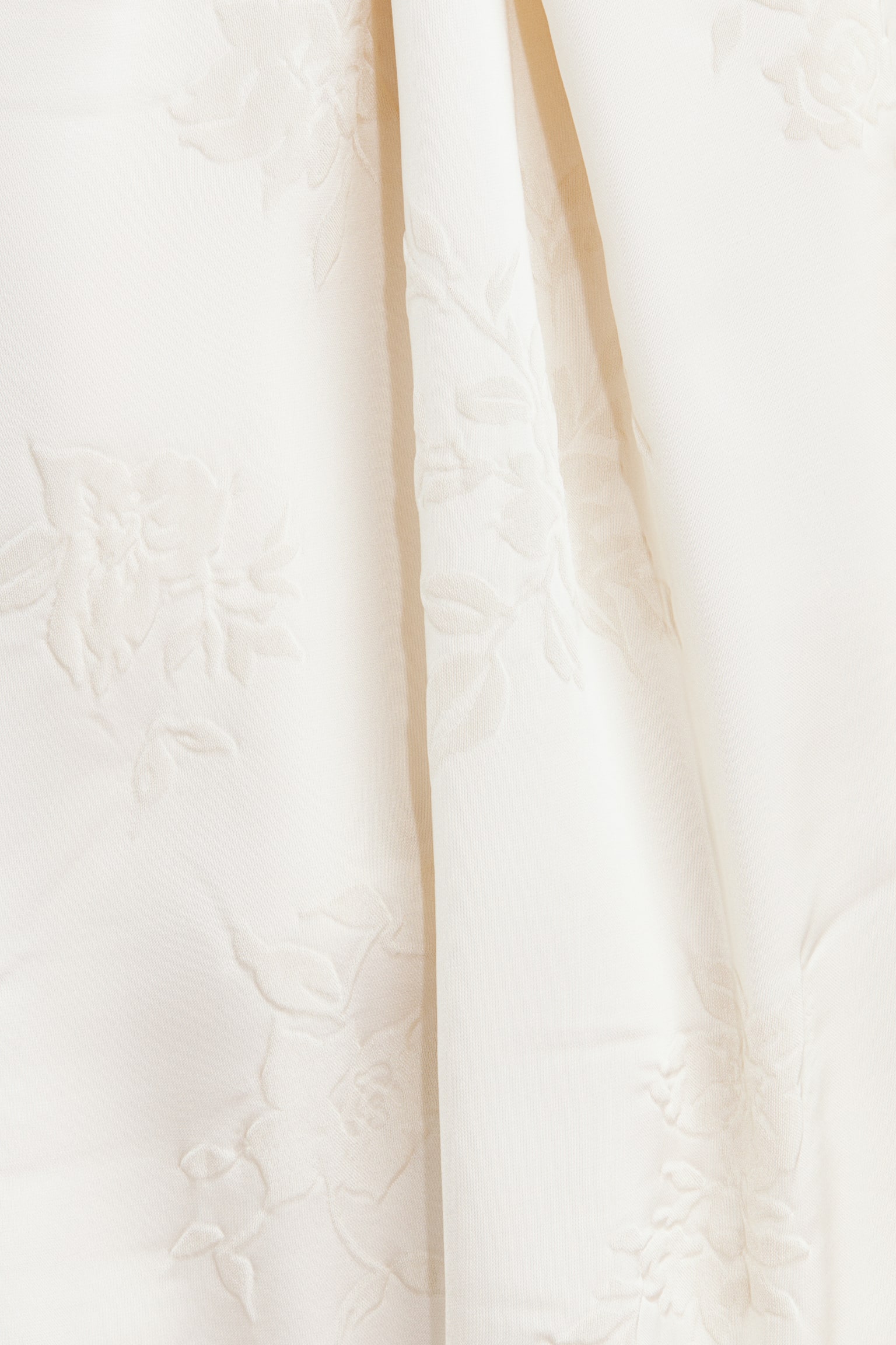 Oversized halenka z žakárové tkaniny - Krémová - 6