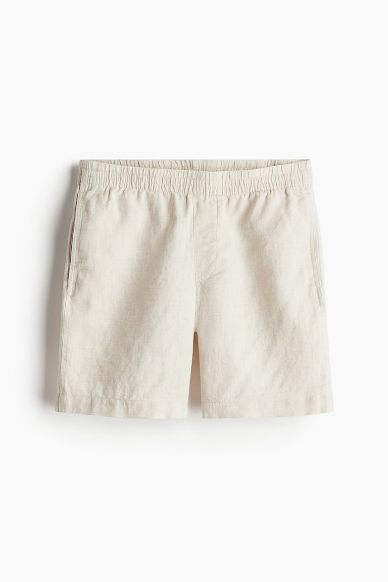 Leinenshorts in Regular Fit Hellbeige Men H&M DE