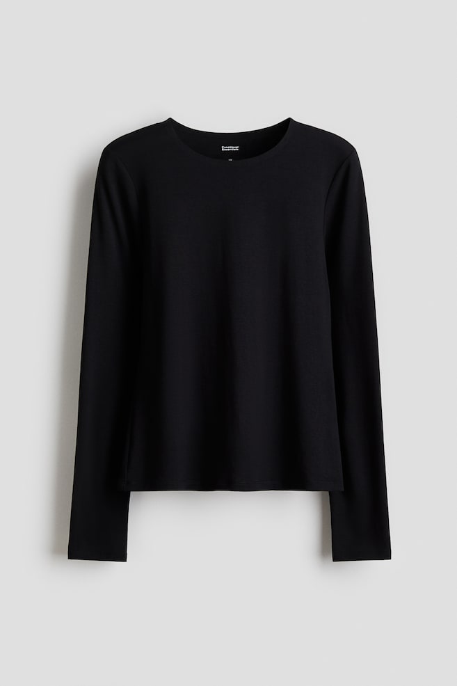 Warming top met lange mouwen - Slim Fit - Zwart - 1