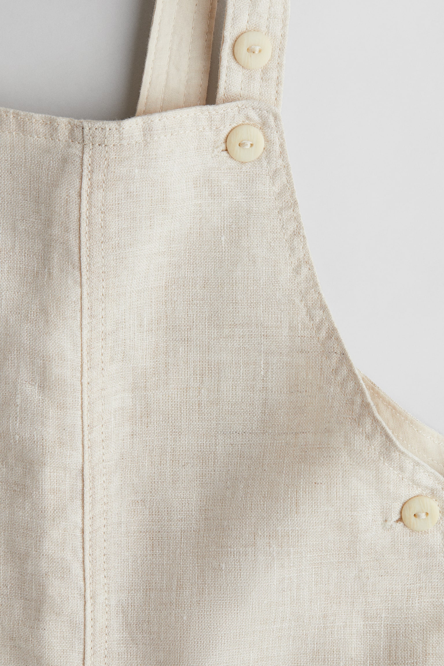 Детские шорты H&M Linen Overall, цвет: Светлый бежевый — фото 2