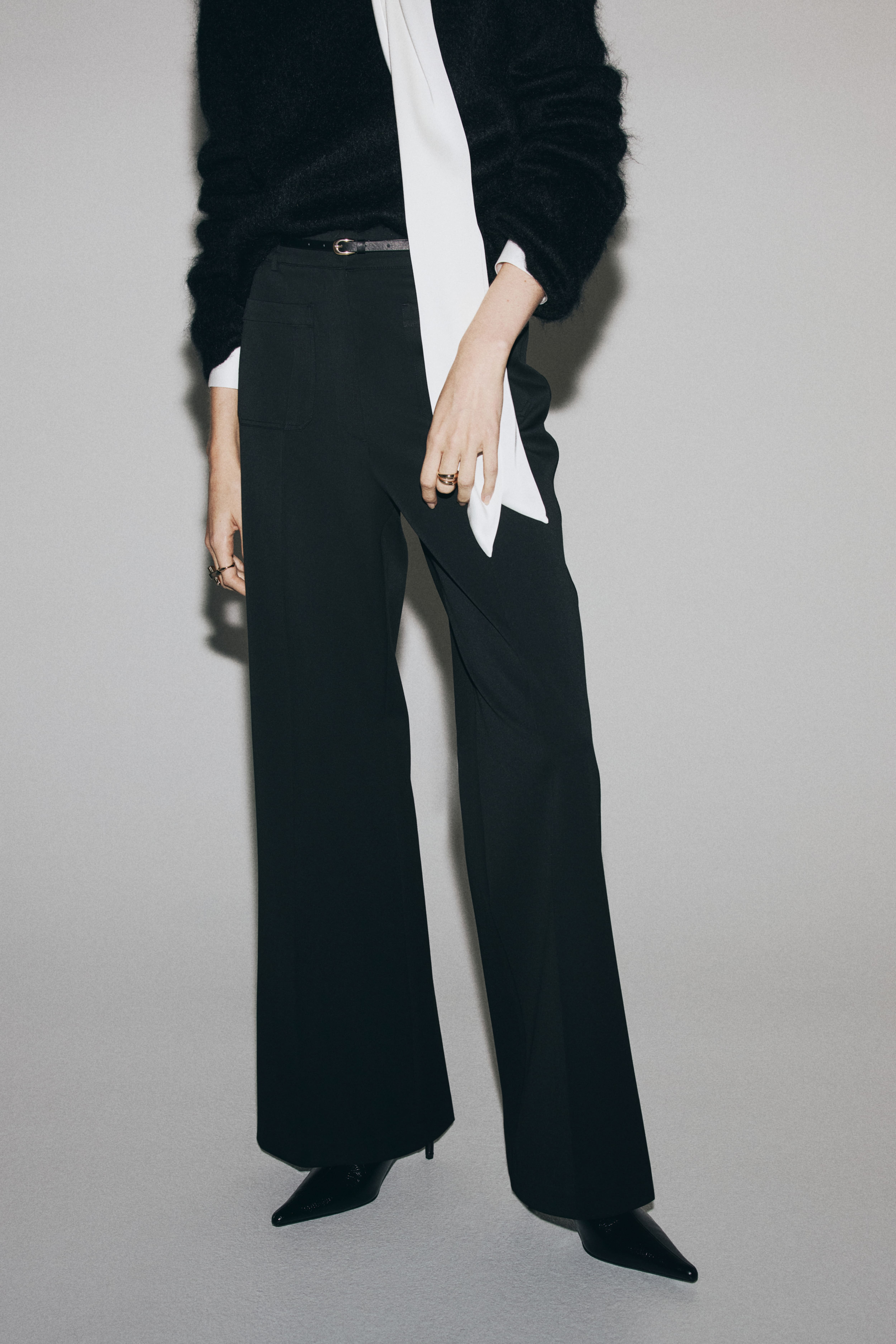 Flared Belted Pants