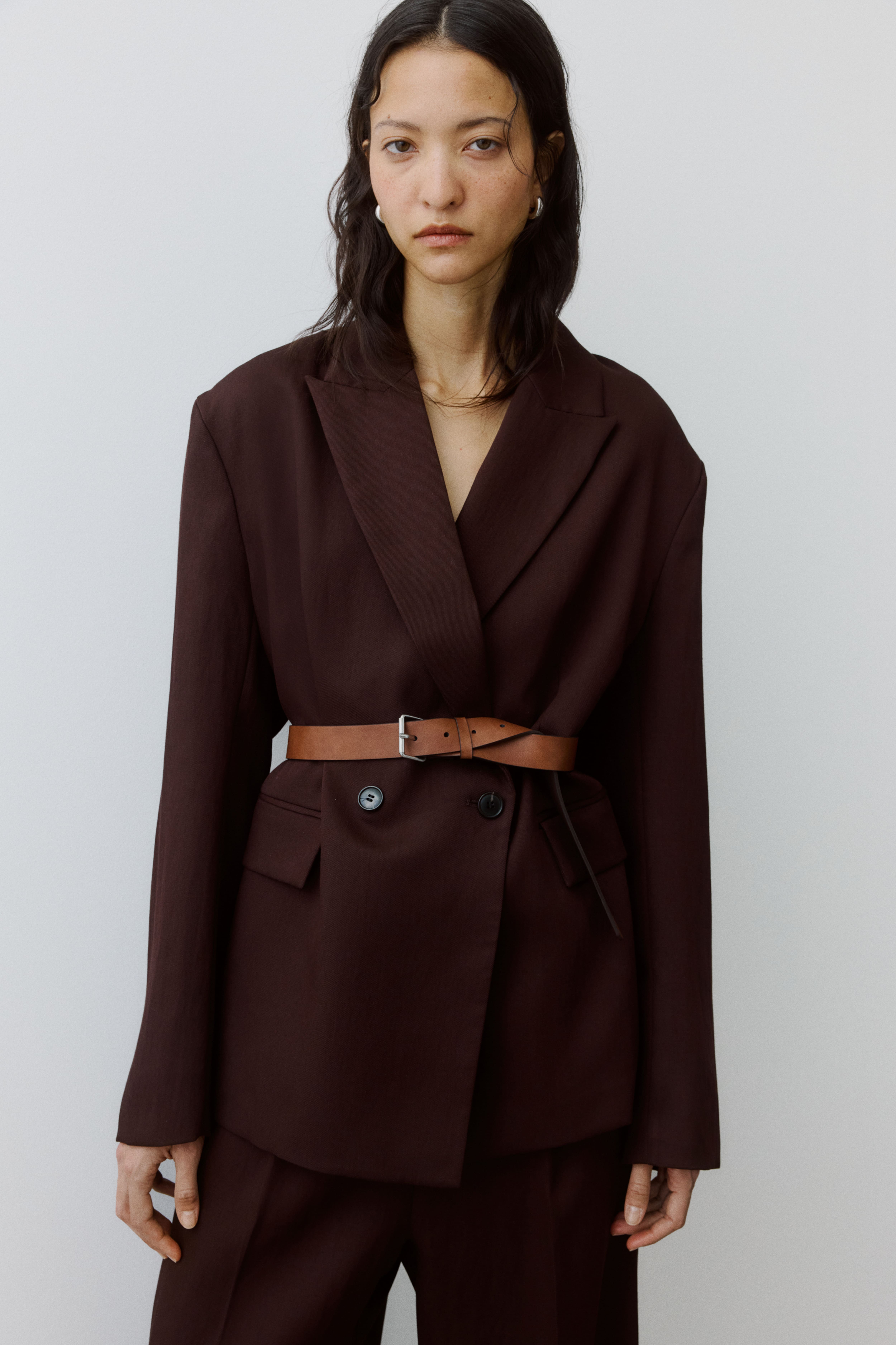 Belted Double-Breasted Blazer