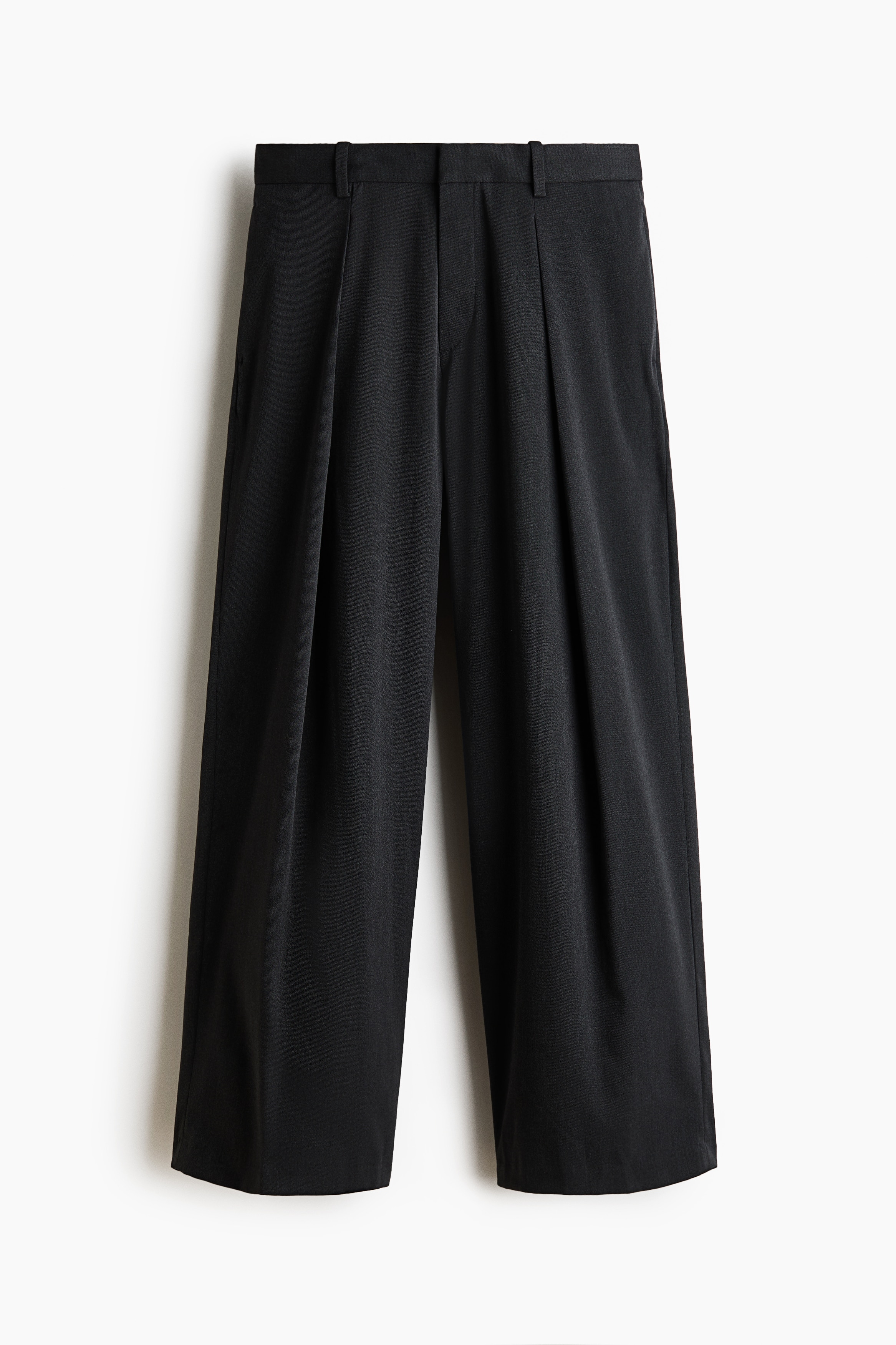 Loose Fit Tailored trousers - Black/Black/Dark brown