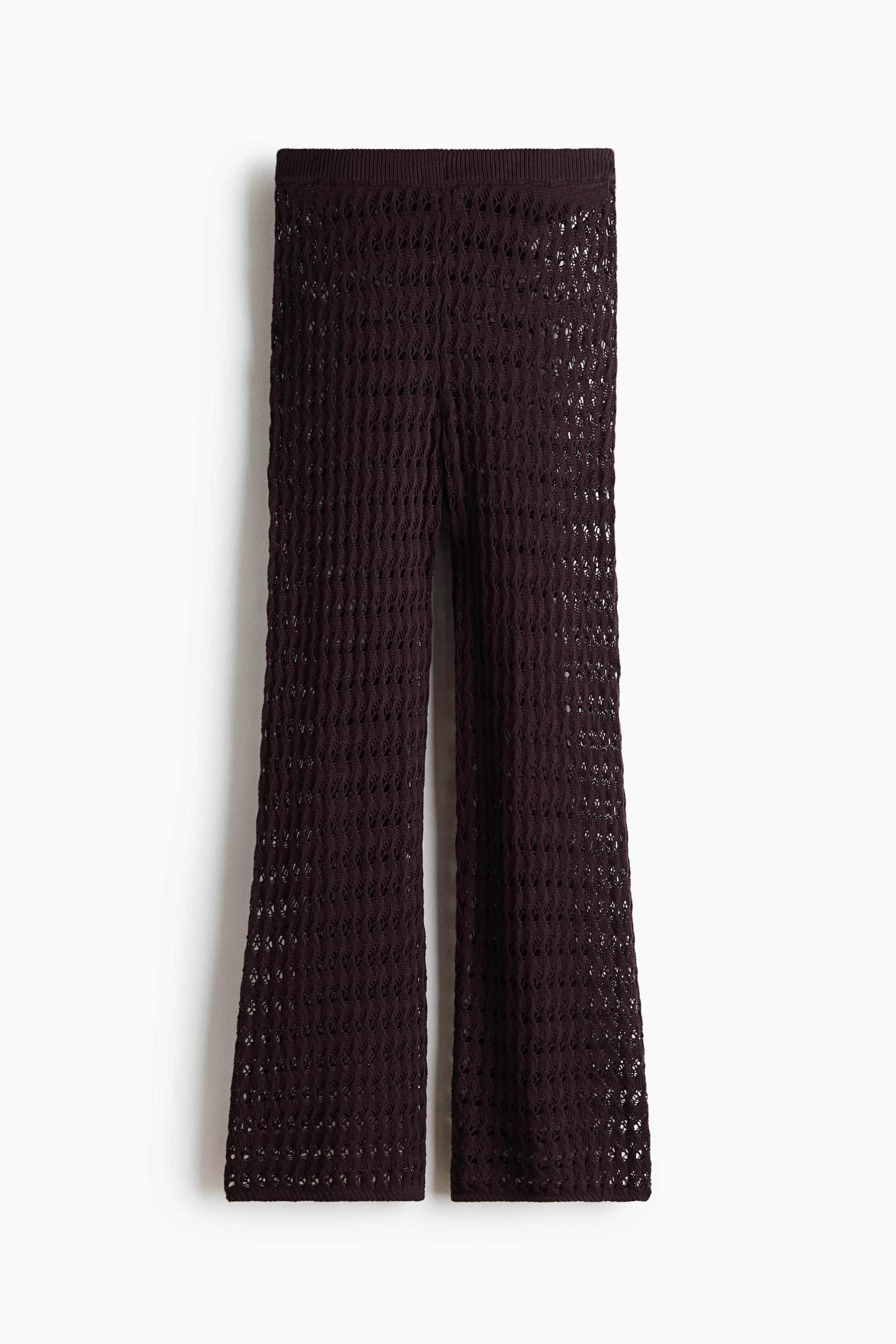 Pantalon en coton d'aspect crocheté