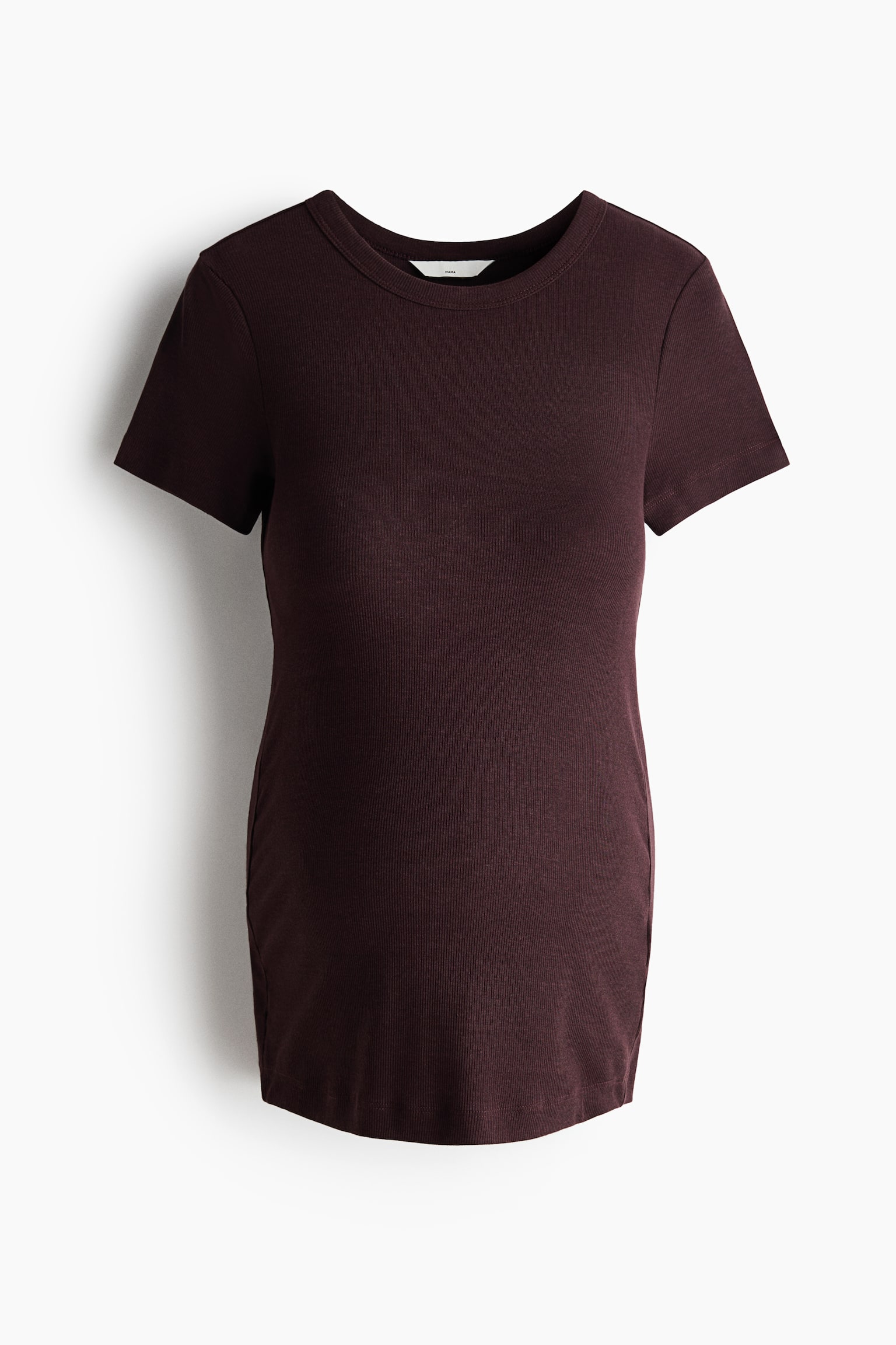 MAMA Ribbed Jersey T-Shirt - Dark brown/Cream/Light dusty beige/Black/Burgundy - 1