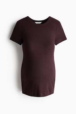 MAMA Ribbad T-shirt i trikå